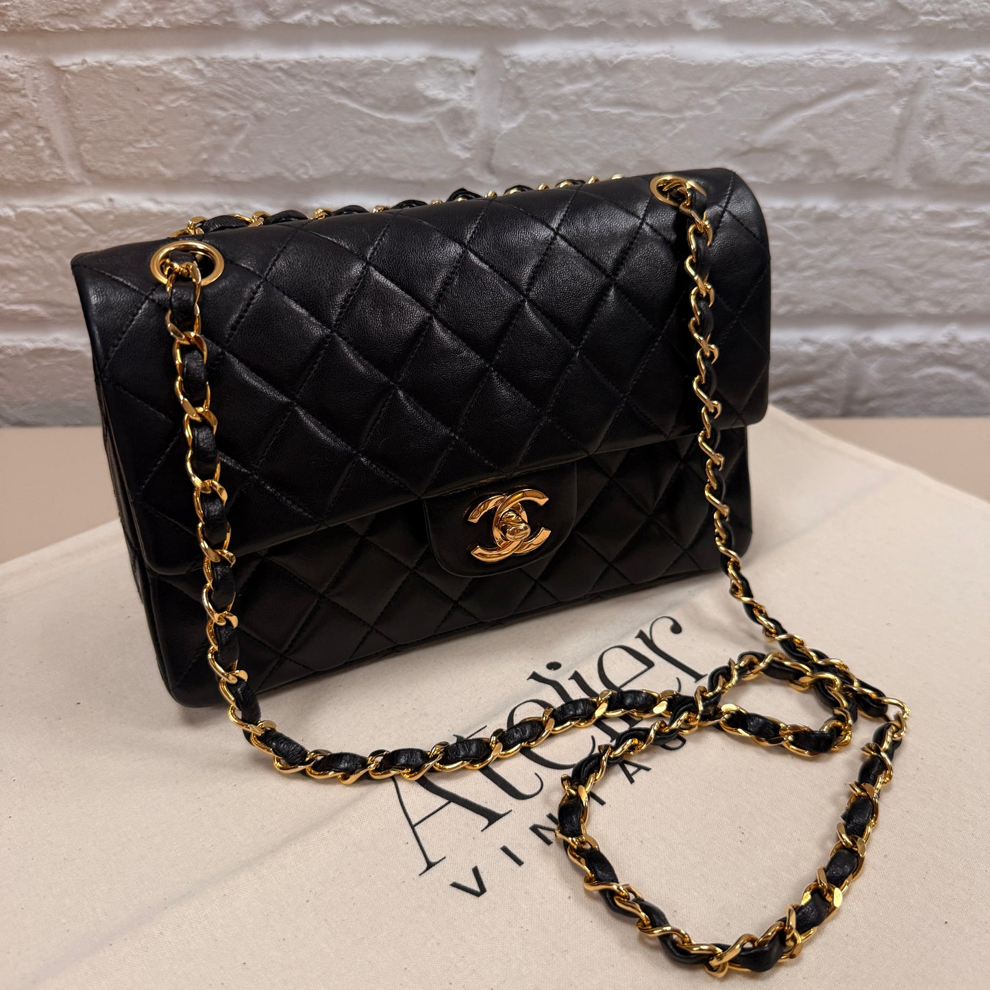 Chanel 1986 Black Classic Double Flap Small