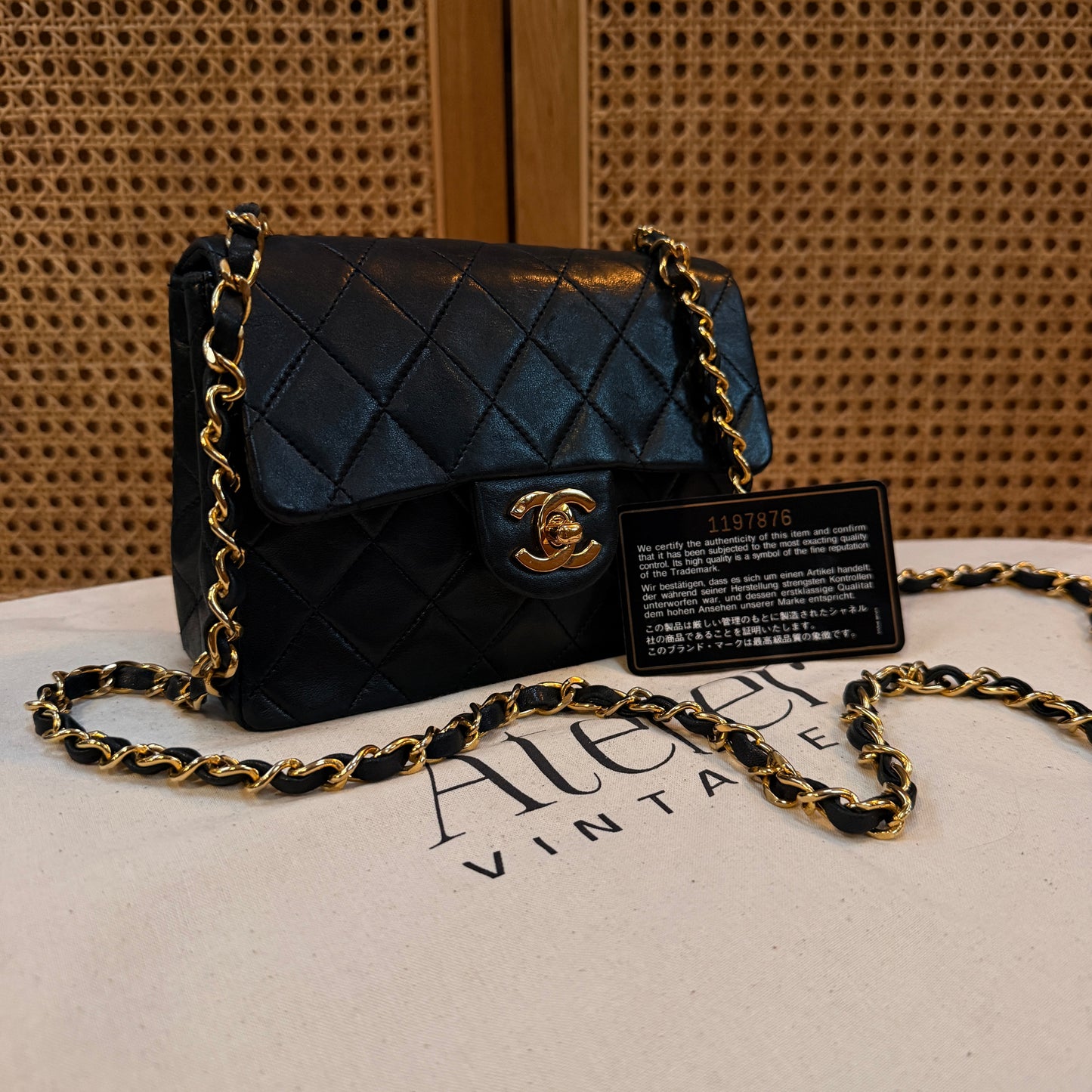 Chanel 1991 Classic Single Flap Square Small