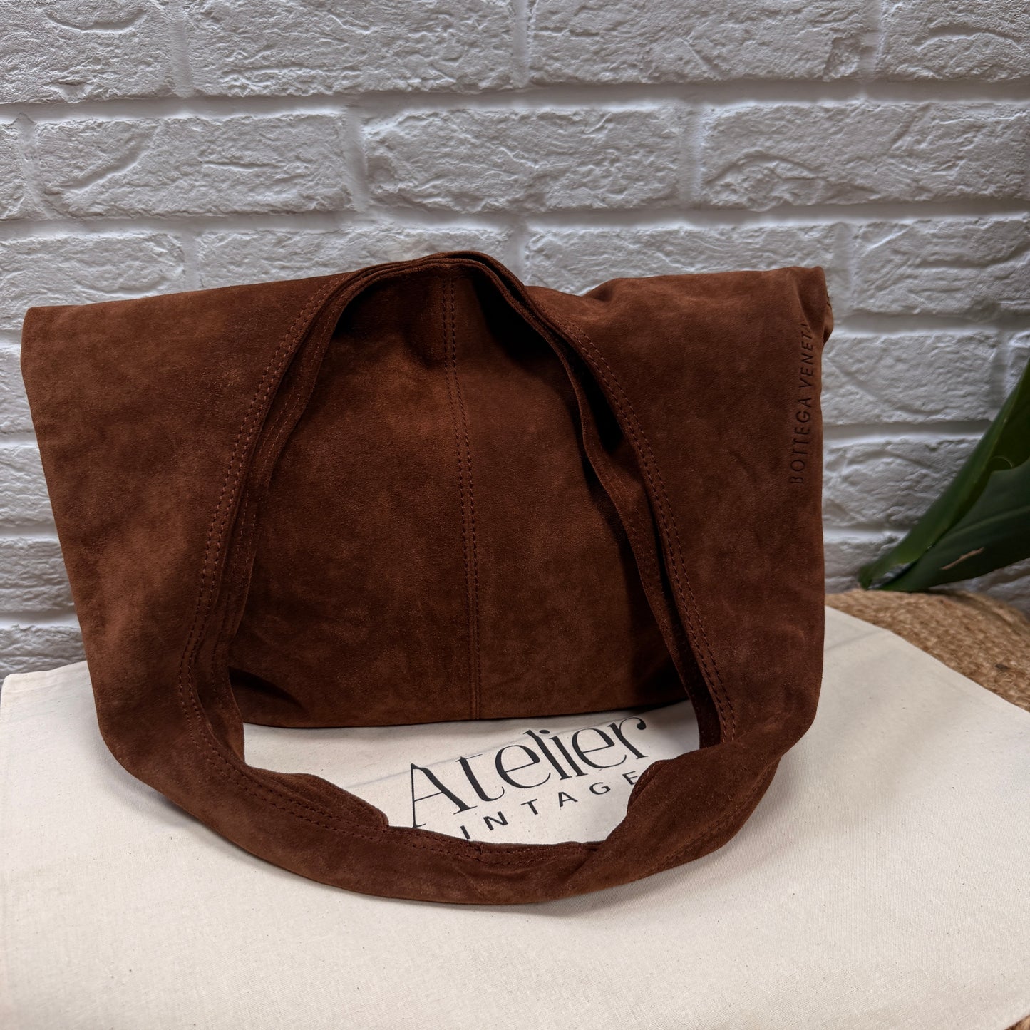 Bottega Veneta 1990s Tan Suede Hobo Tote