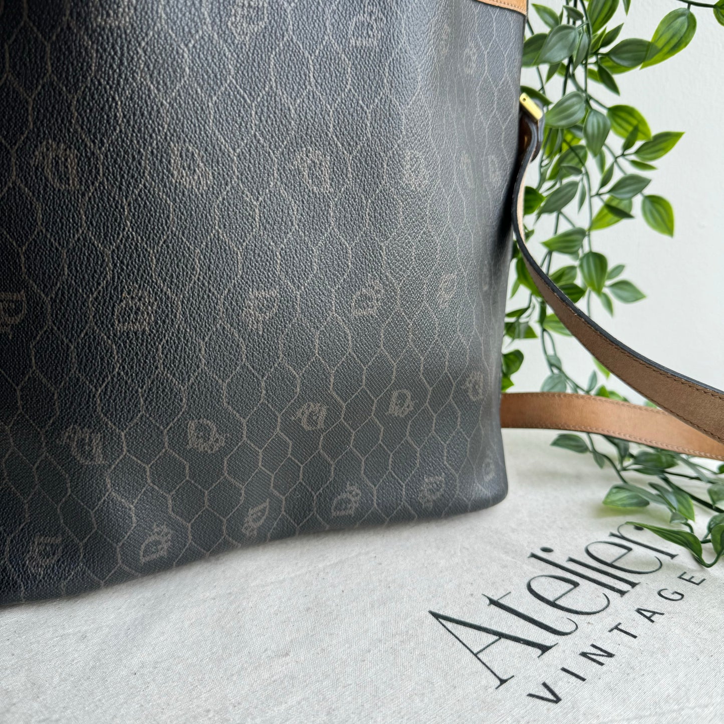 Dior 1980s Honeycomb Bucket Bag with Pouch