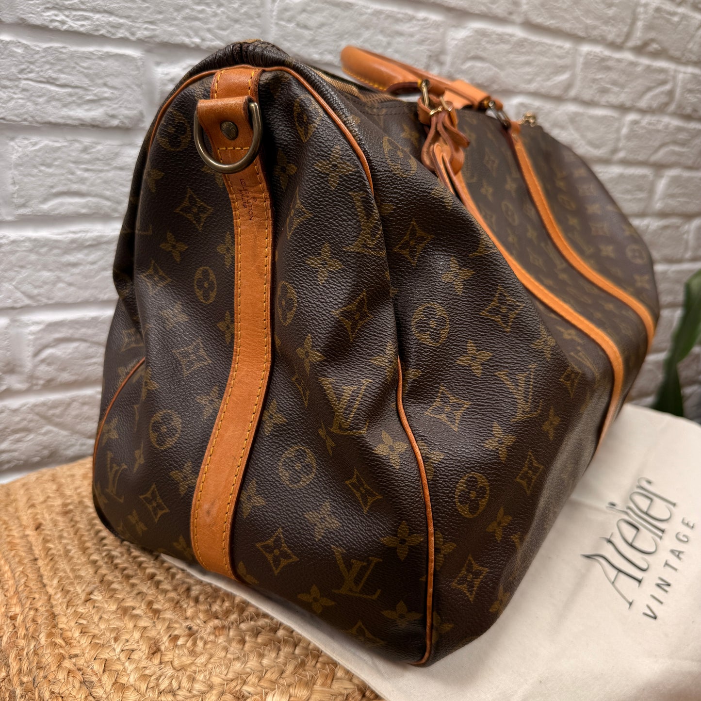 Louis Vuitton 1990 Keepall Bandoulier 50 with luggage tag, padlock, keys & handle strap