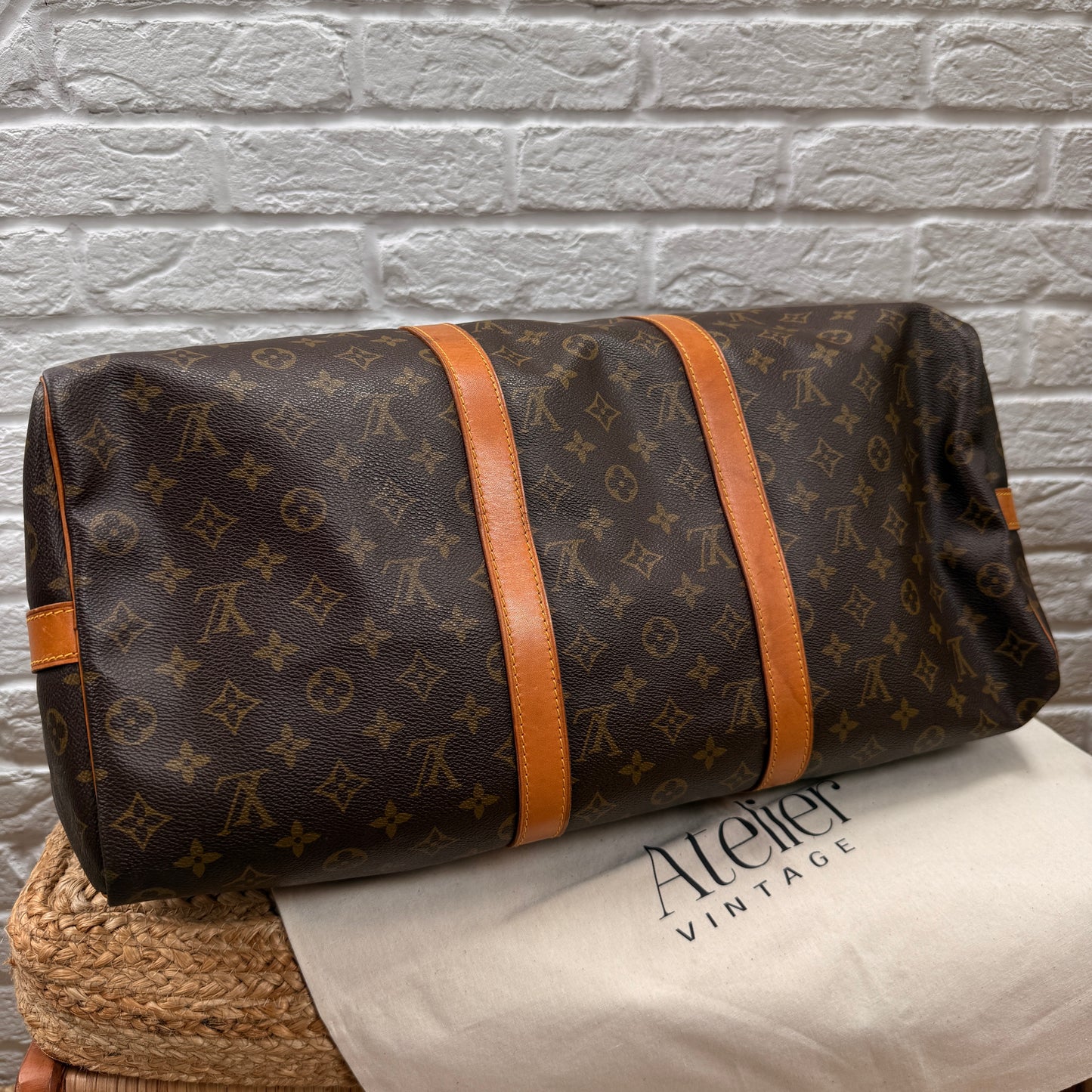 Louis Vuitton 1990 Keepall Bandoulier 50 with luggage tag, padlock, keys & handle strap