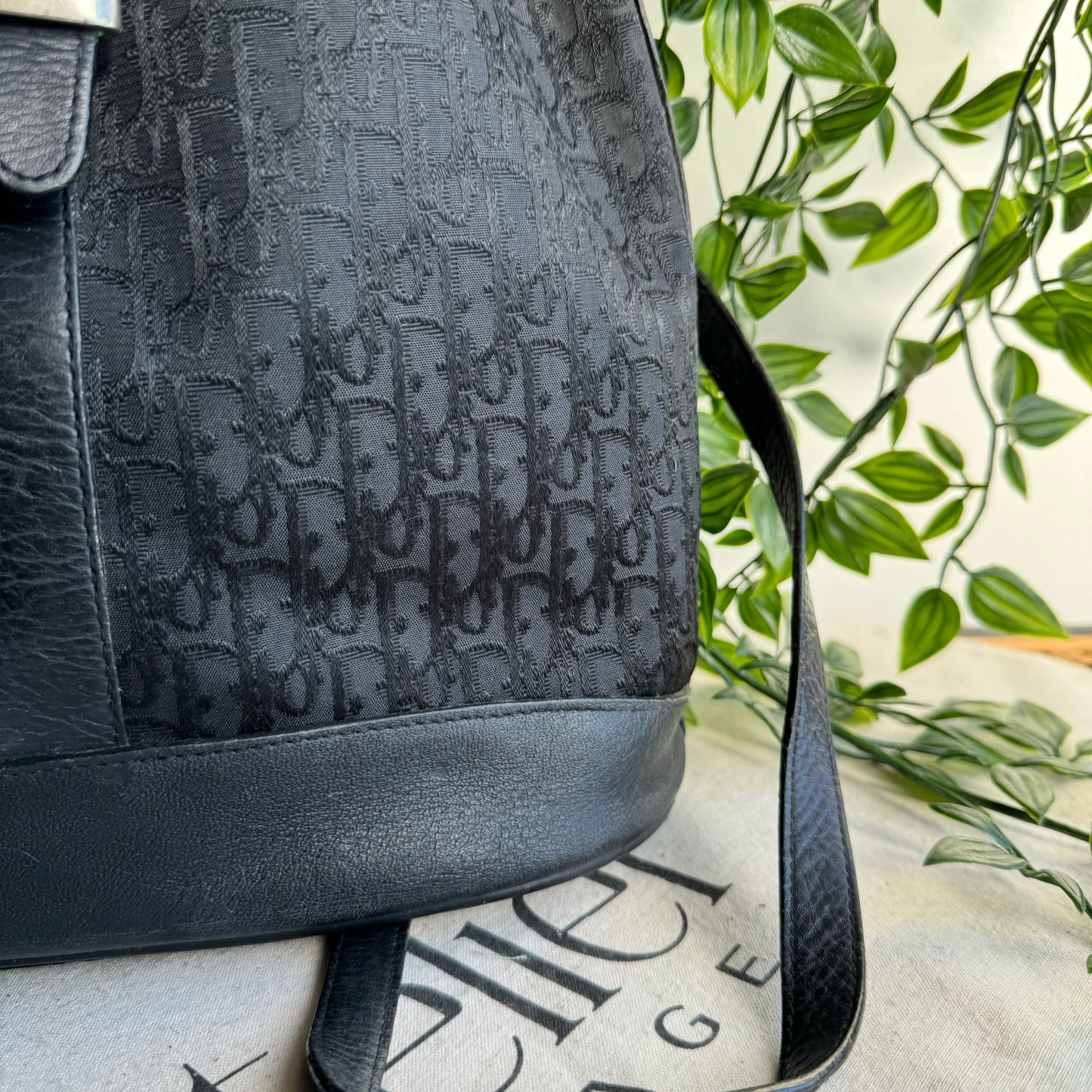 Dior Vintage Canvas Shoulder Bag