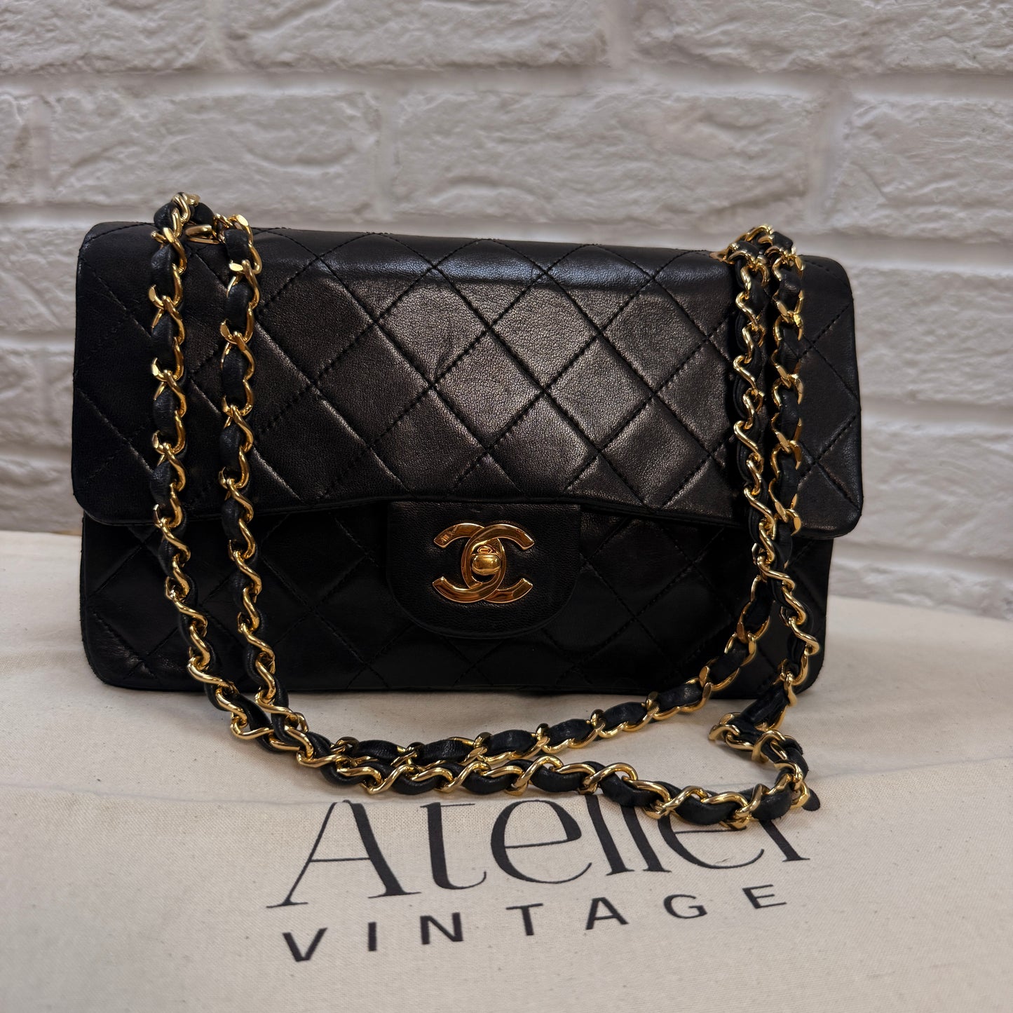 Chanel 1986 Black Classic Double Flap Small