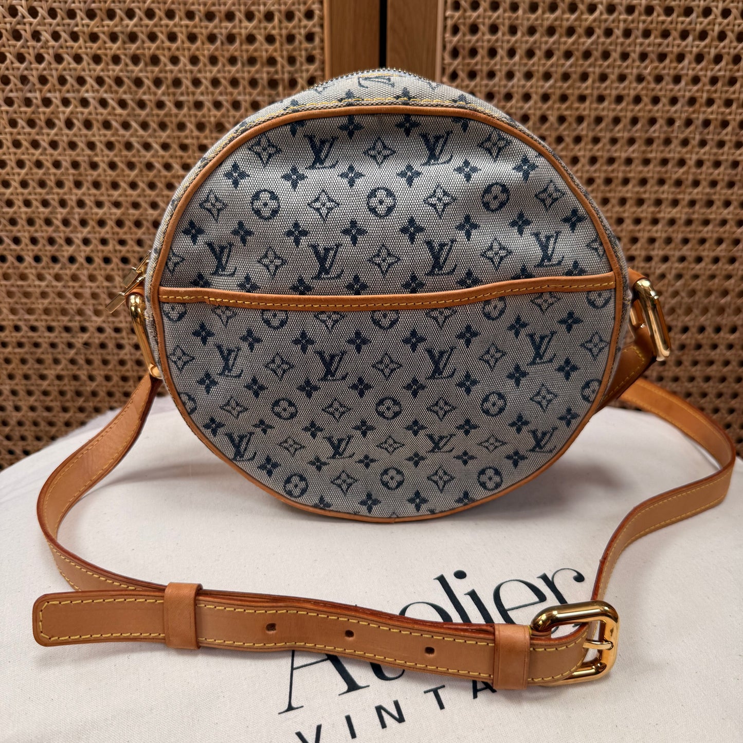 Louis Vuitton 2000 Monogram Denim Blue Jeanne GM