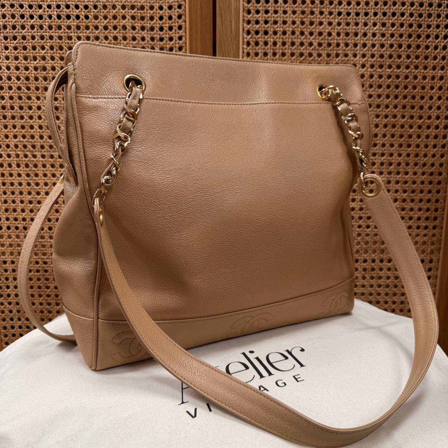 Chanel 1994 Triple CC Caviar Tote