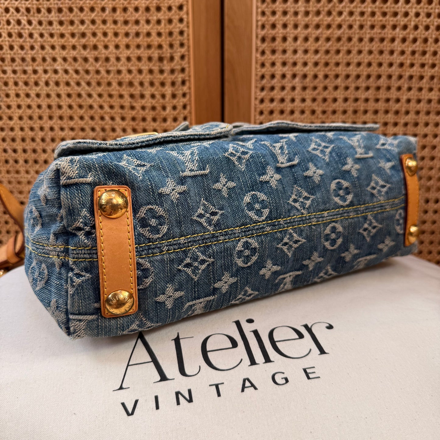 Louis Vuitton 2006 Monogram Denim Cross Body Baggy PM