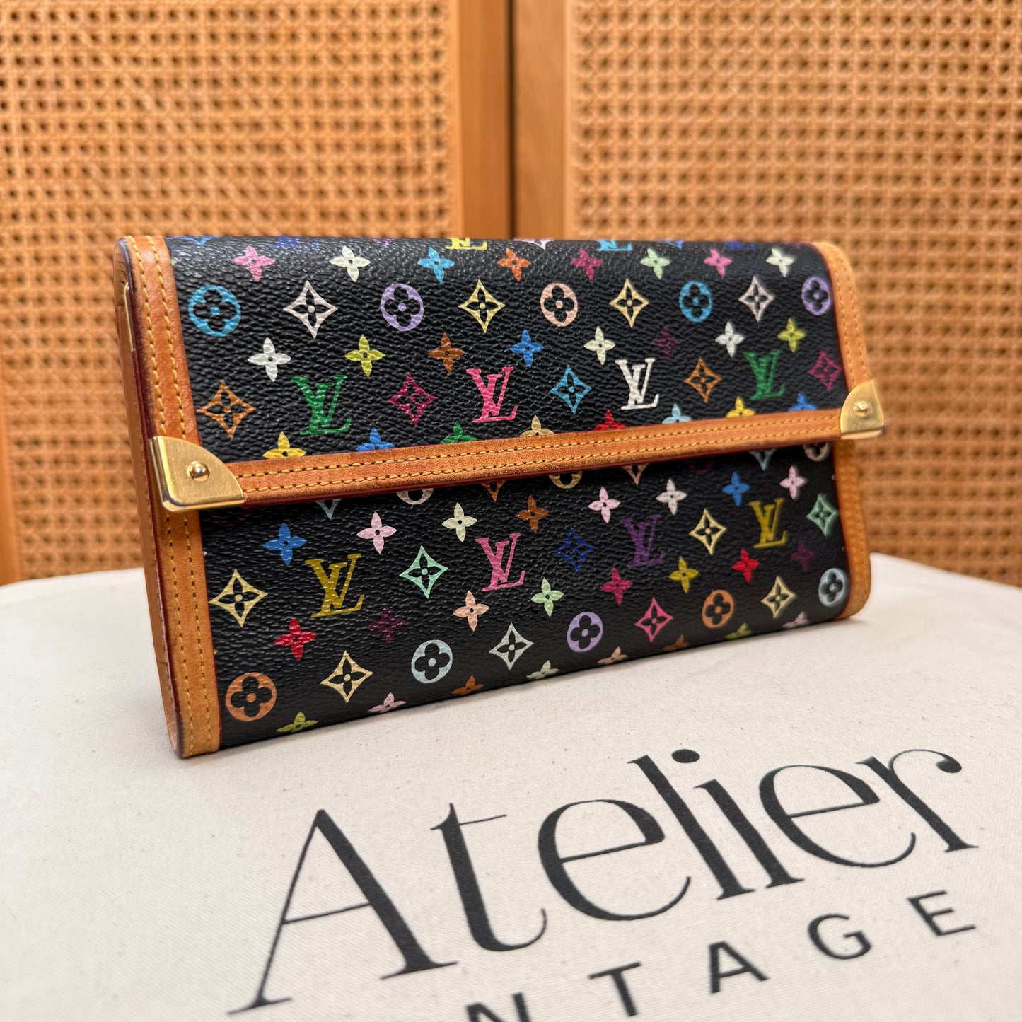 Louis Vuitton 2003 Murakami Multicolor black International Purse