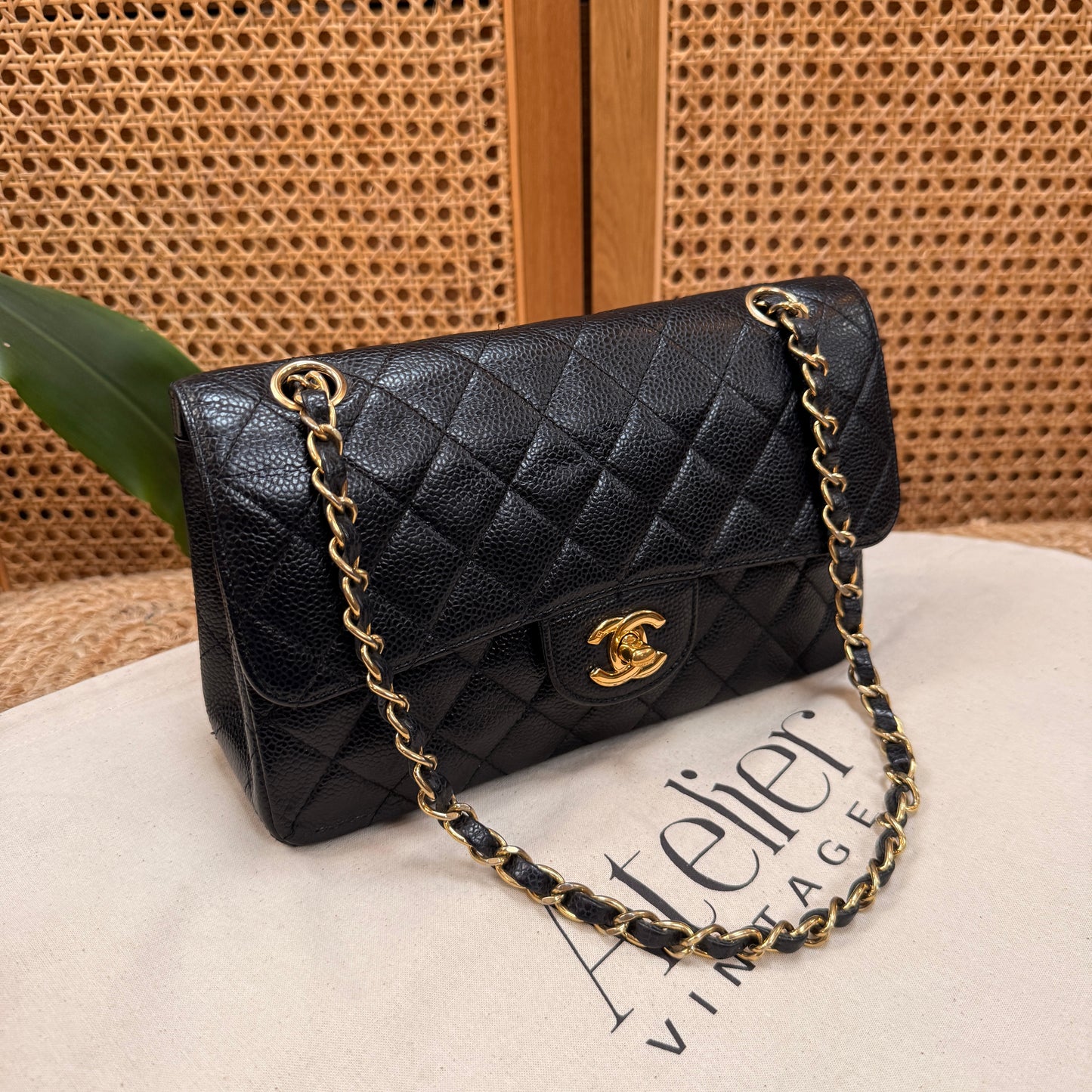 Chanel Rare 2006 Caviar Black Classic Double Flap Small