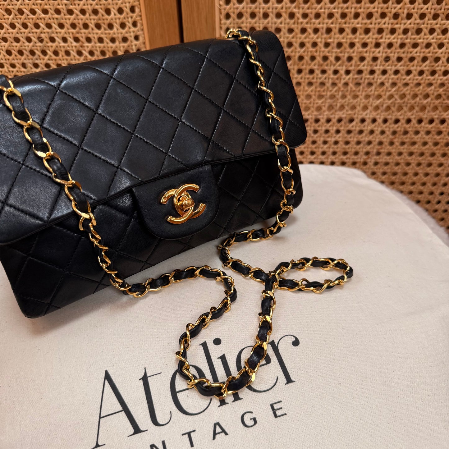 Chanel 1989 Black Classic Double Flap Small