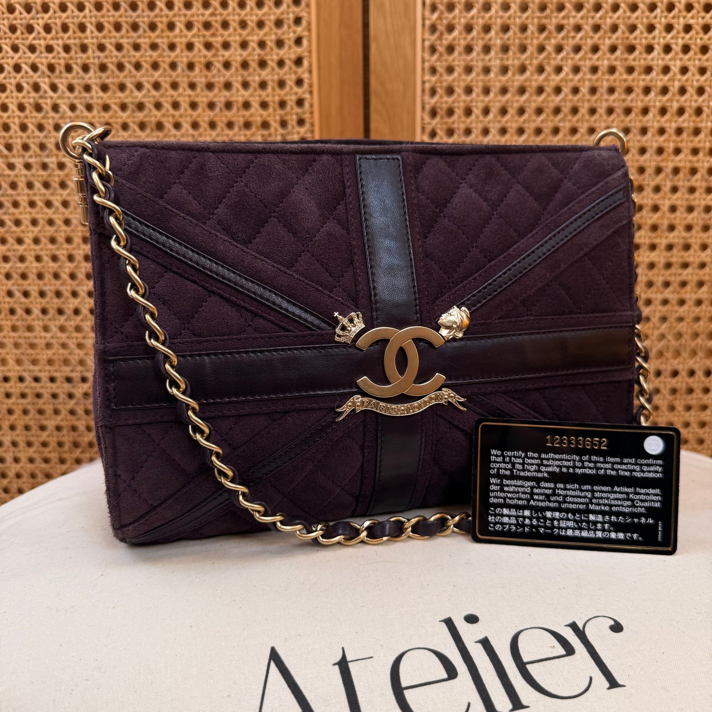 Chanel 2008 Bordeaux Limited Edition London & Paris Shoulder bag