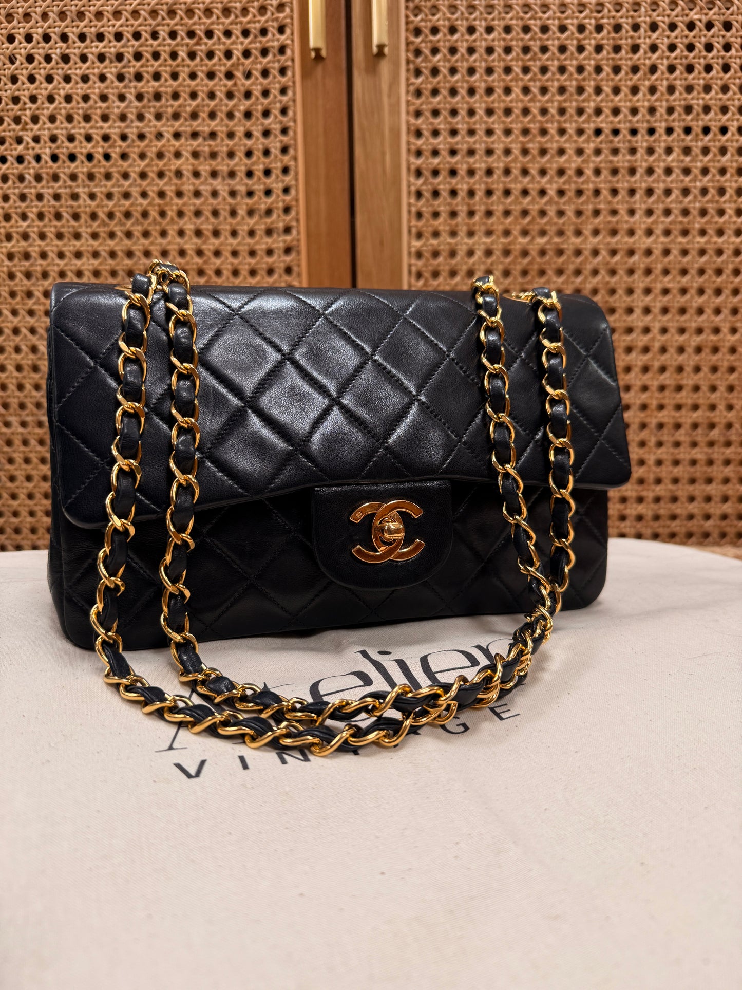 Chanel 1991 Black Classic Double Flap Small