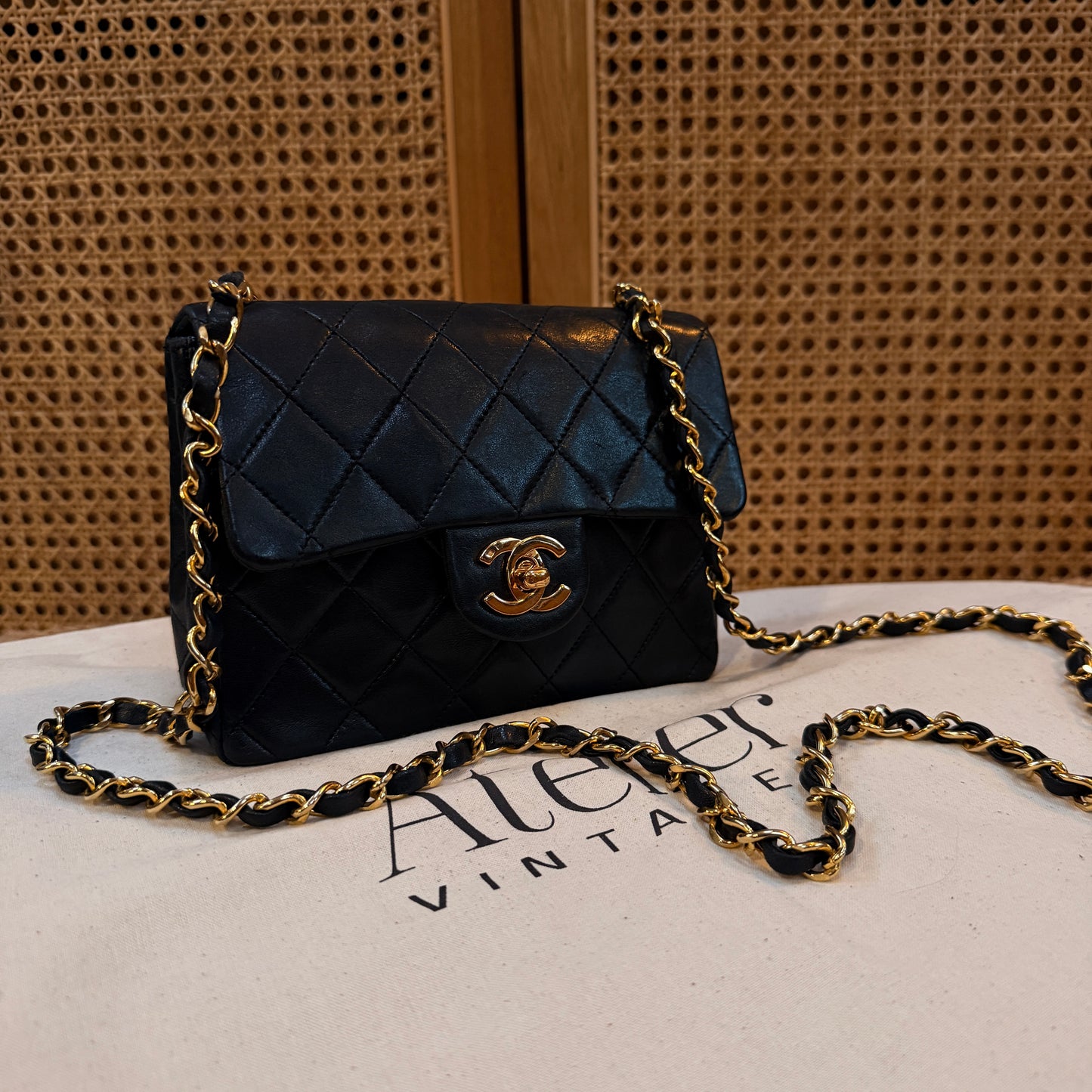 Chanel 1991 Classic Single Flap Square Small