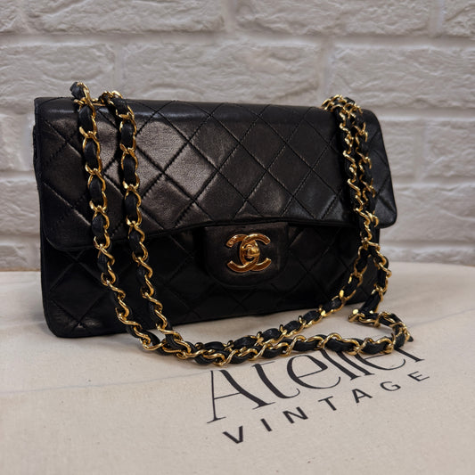 Chanel 1986 Black Classic Double Flap Small