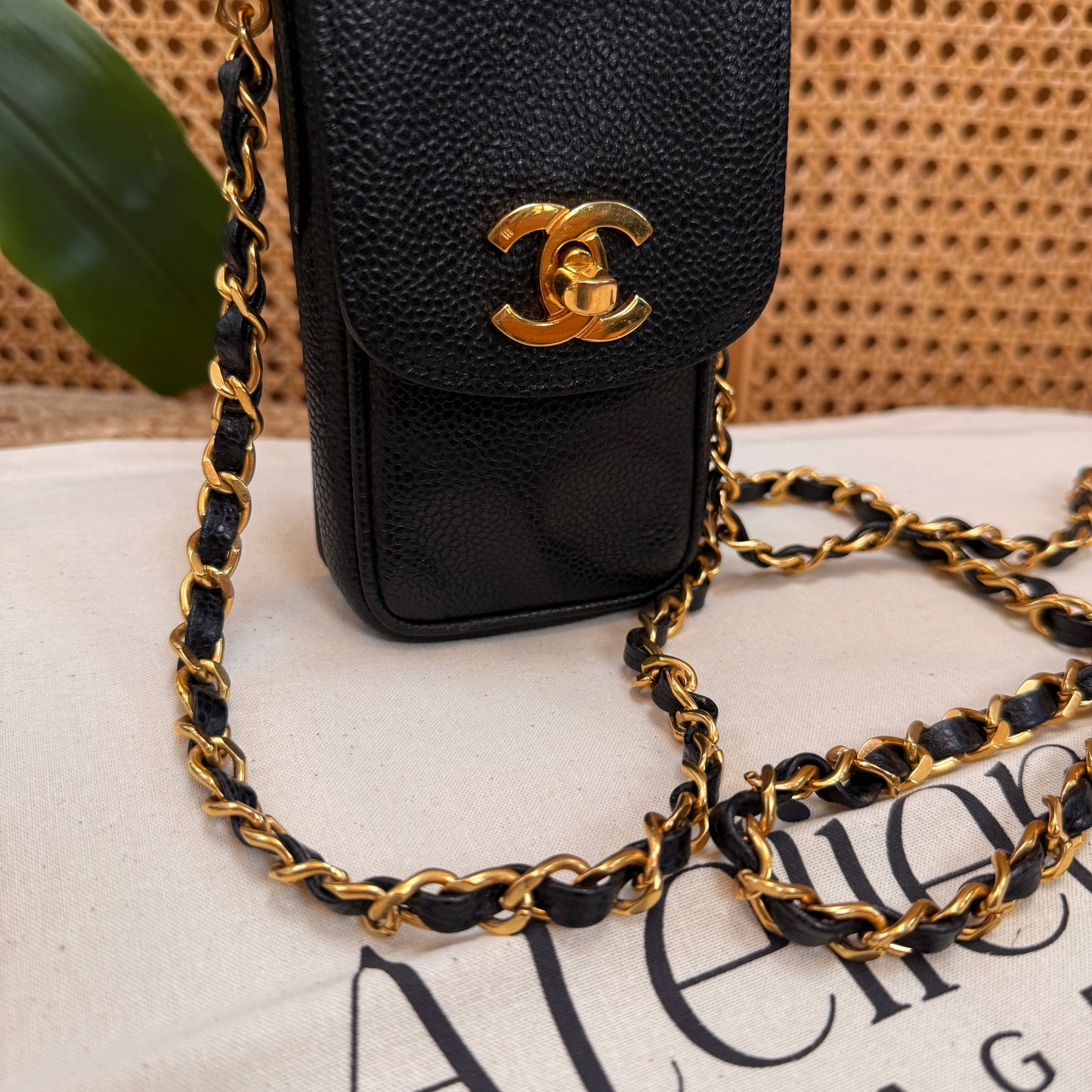 Chanel 1994 Caviar Pochette - Black Caviar Leather & 24k gold hardware