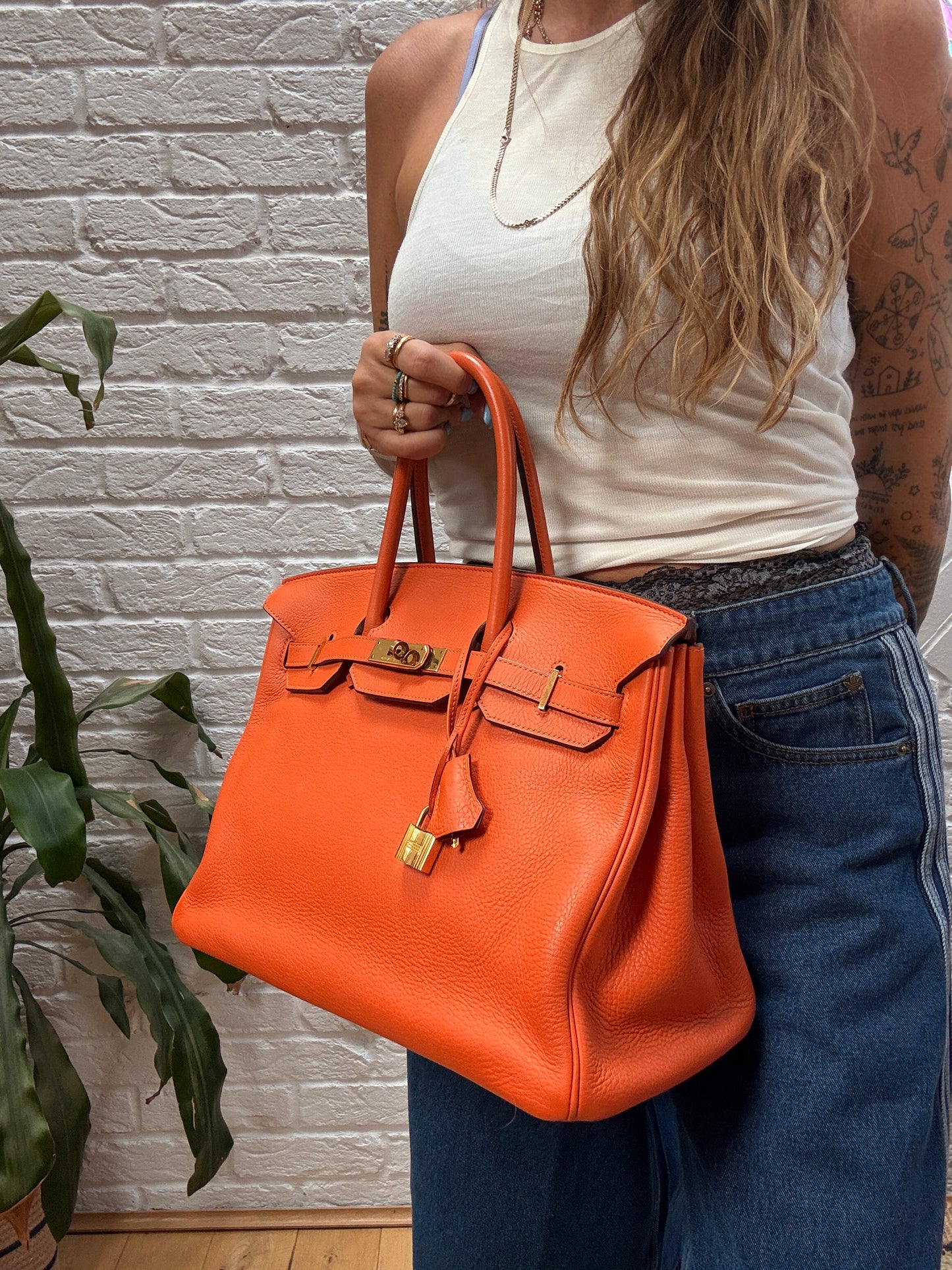Hermes Birkin 35 Clemence Leather 2011