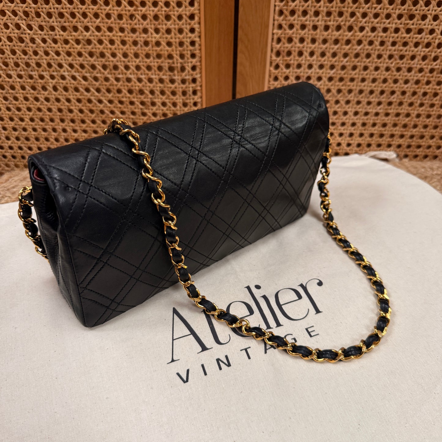 Chanel Ultra Rare Early 1980s Double Quilted Single Full Flap
