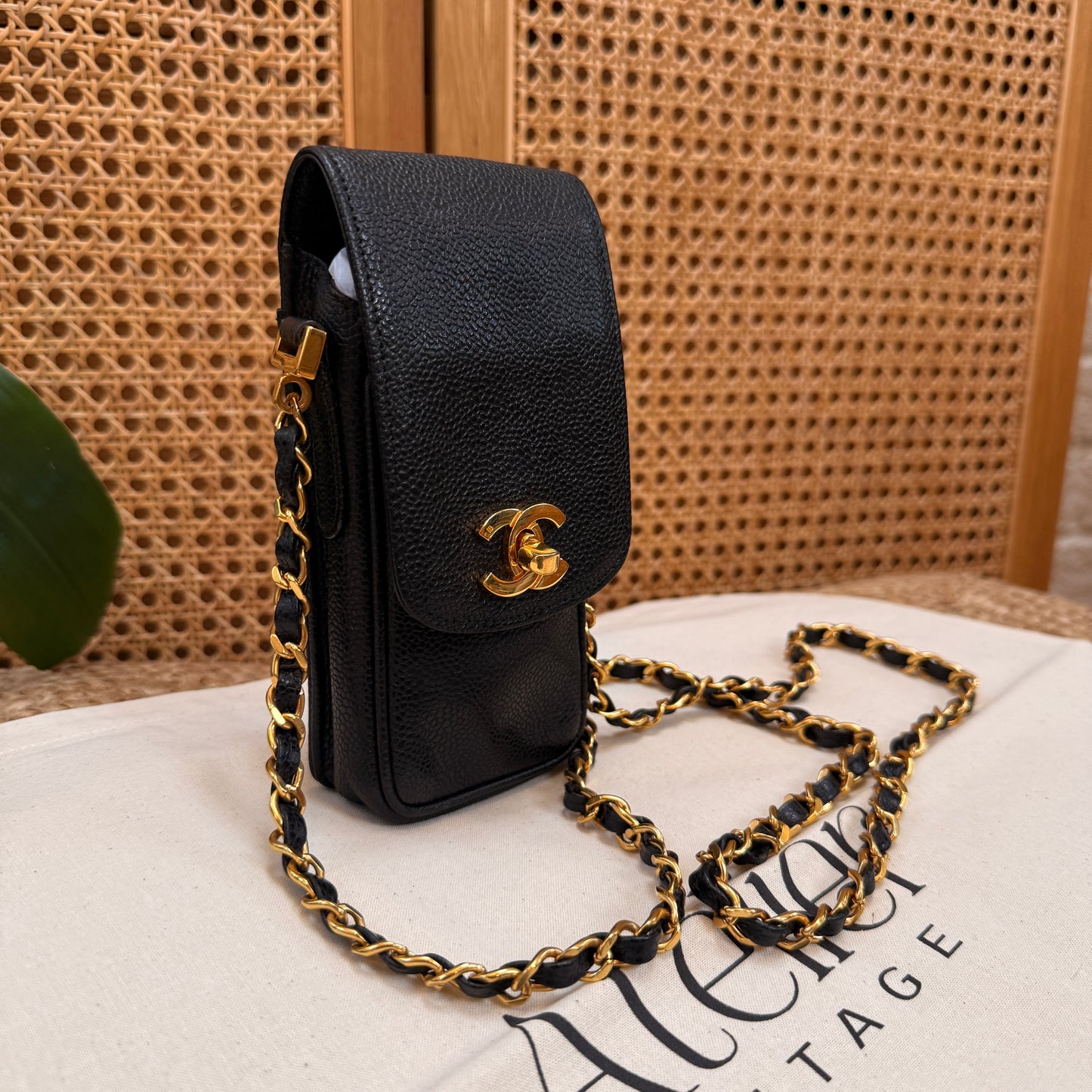 Chanel 1994 Caviar Pochette - Black Caviar Leather & 24k gold hardware
