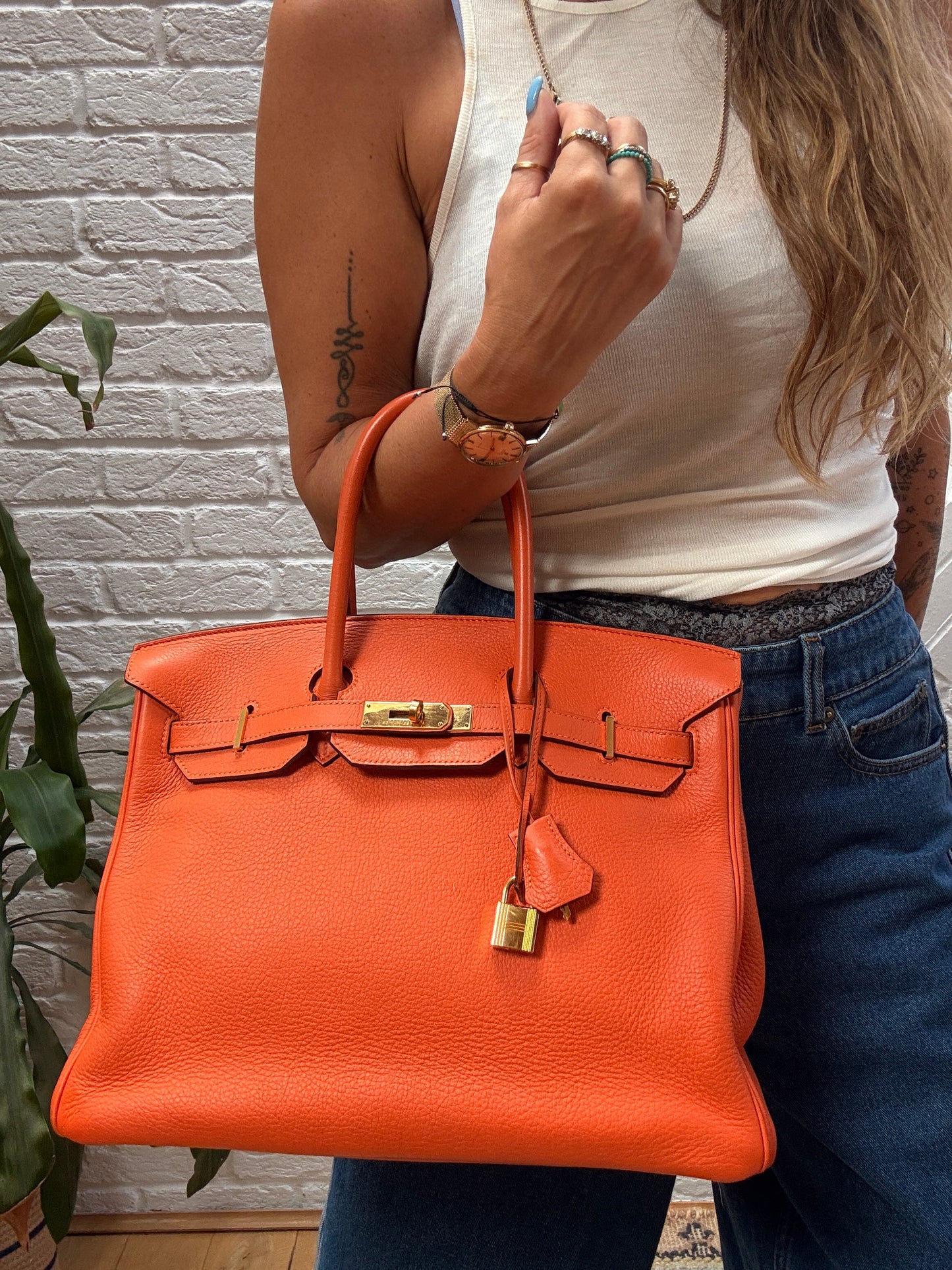 Hermes Birkin 35 Clemence Leather 2011