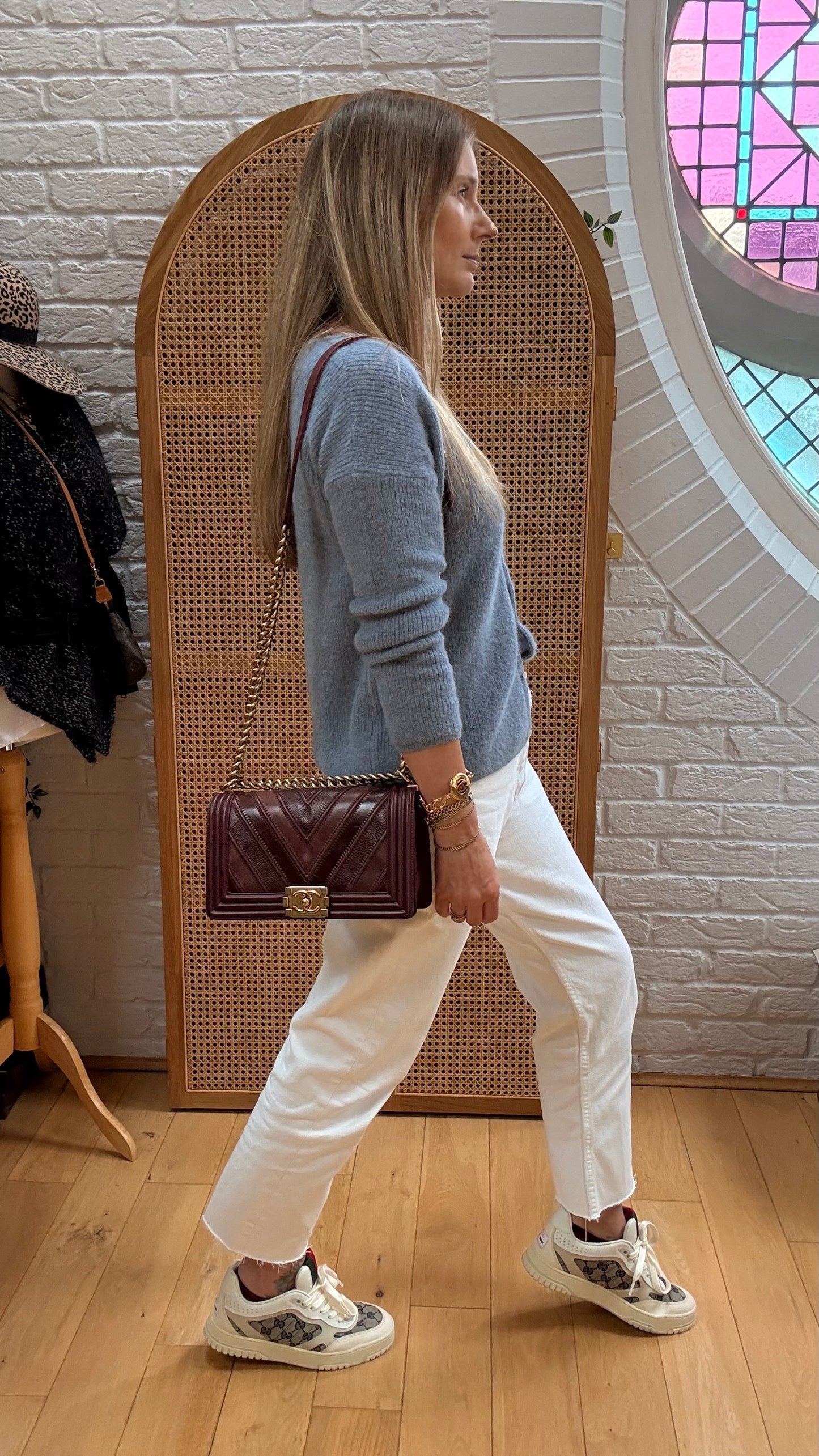 Chanel Rare 2016 Bordeaux Le Boy in Caviar mix