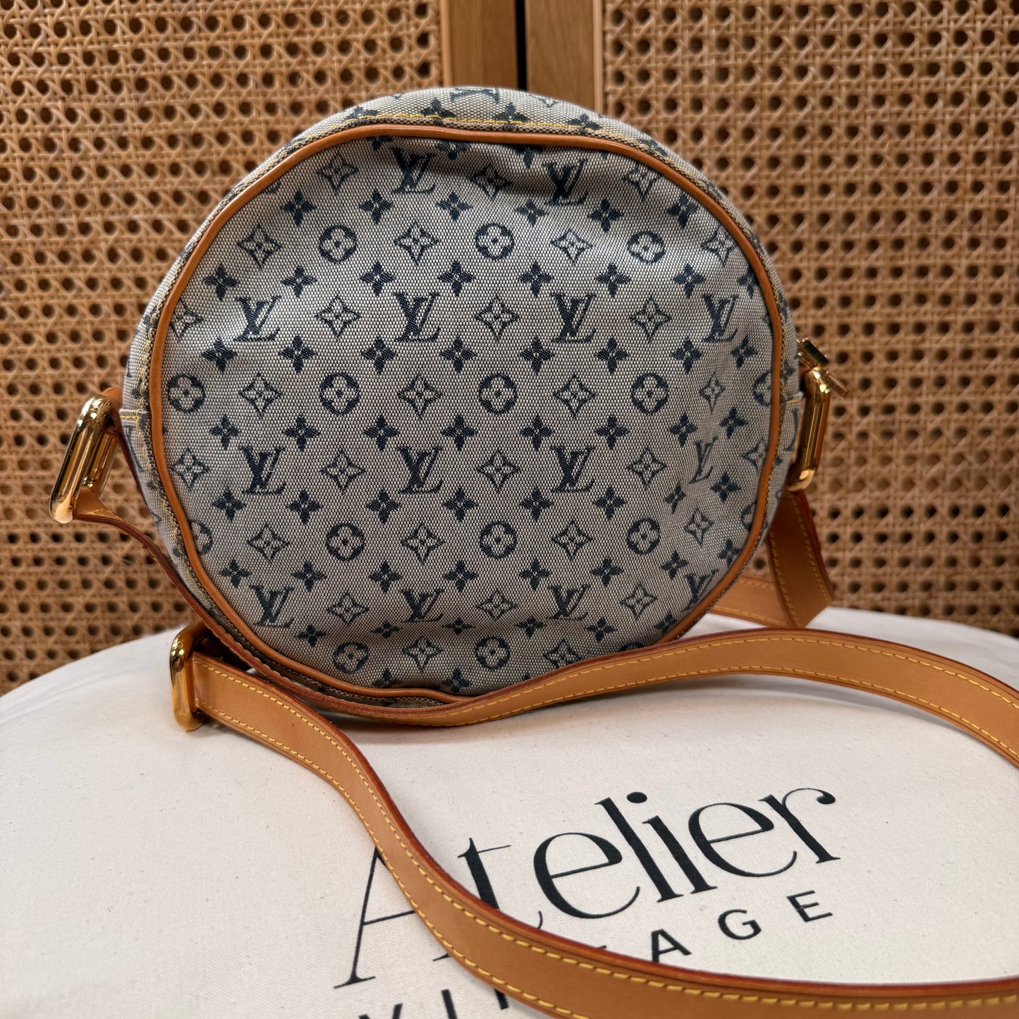 Louis Vuitton 2000 Monogram Denim Blue Jeanne GM