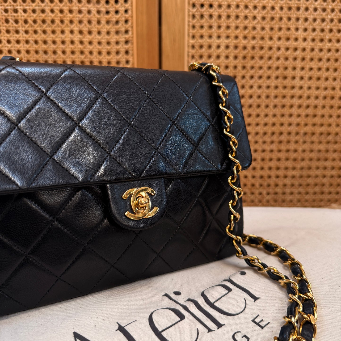 Chanel 1989 Classic Square Single Flap Medium black