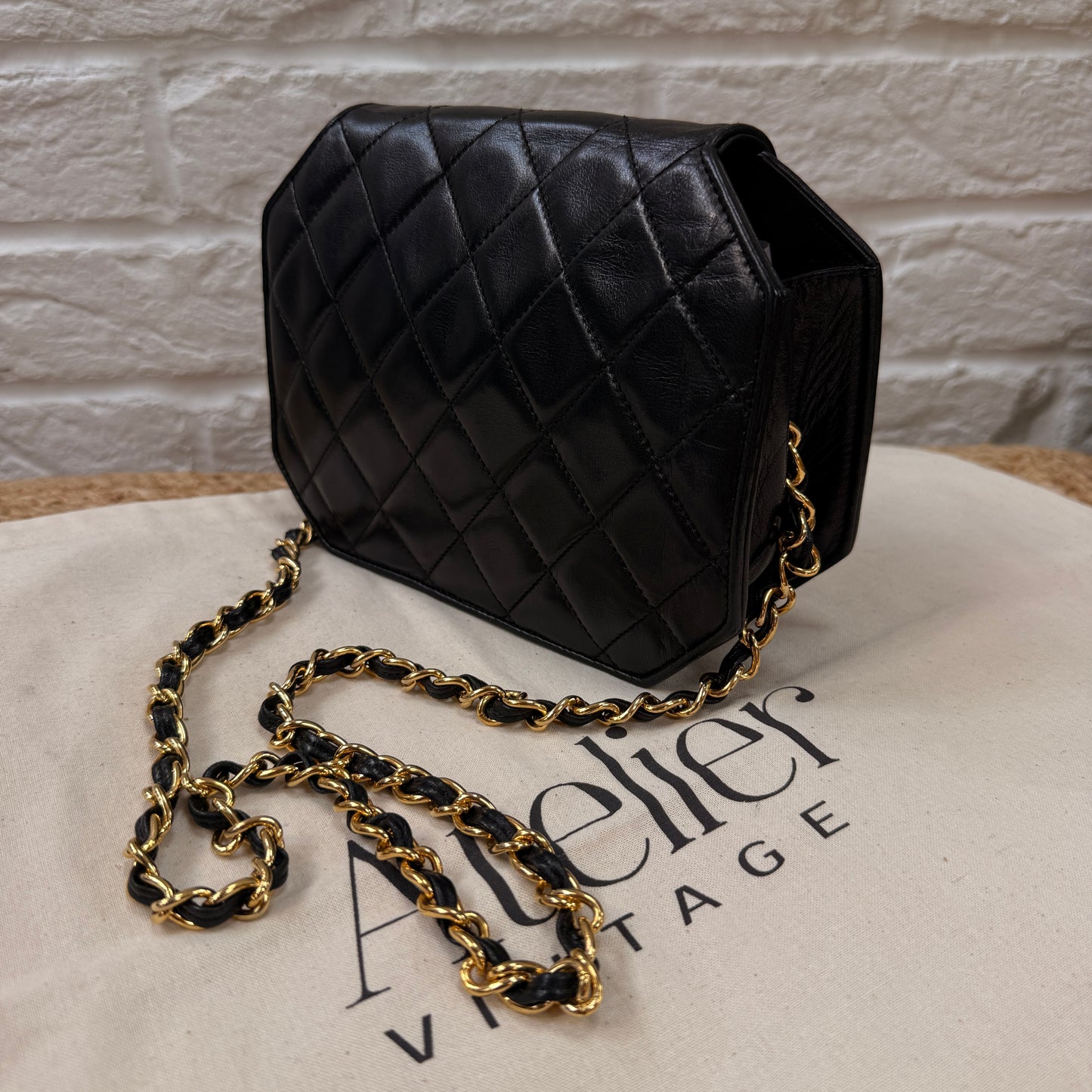 Chanel 1989 Rare Octagon Single Flap