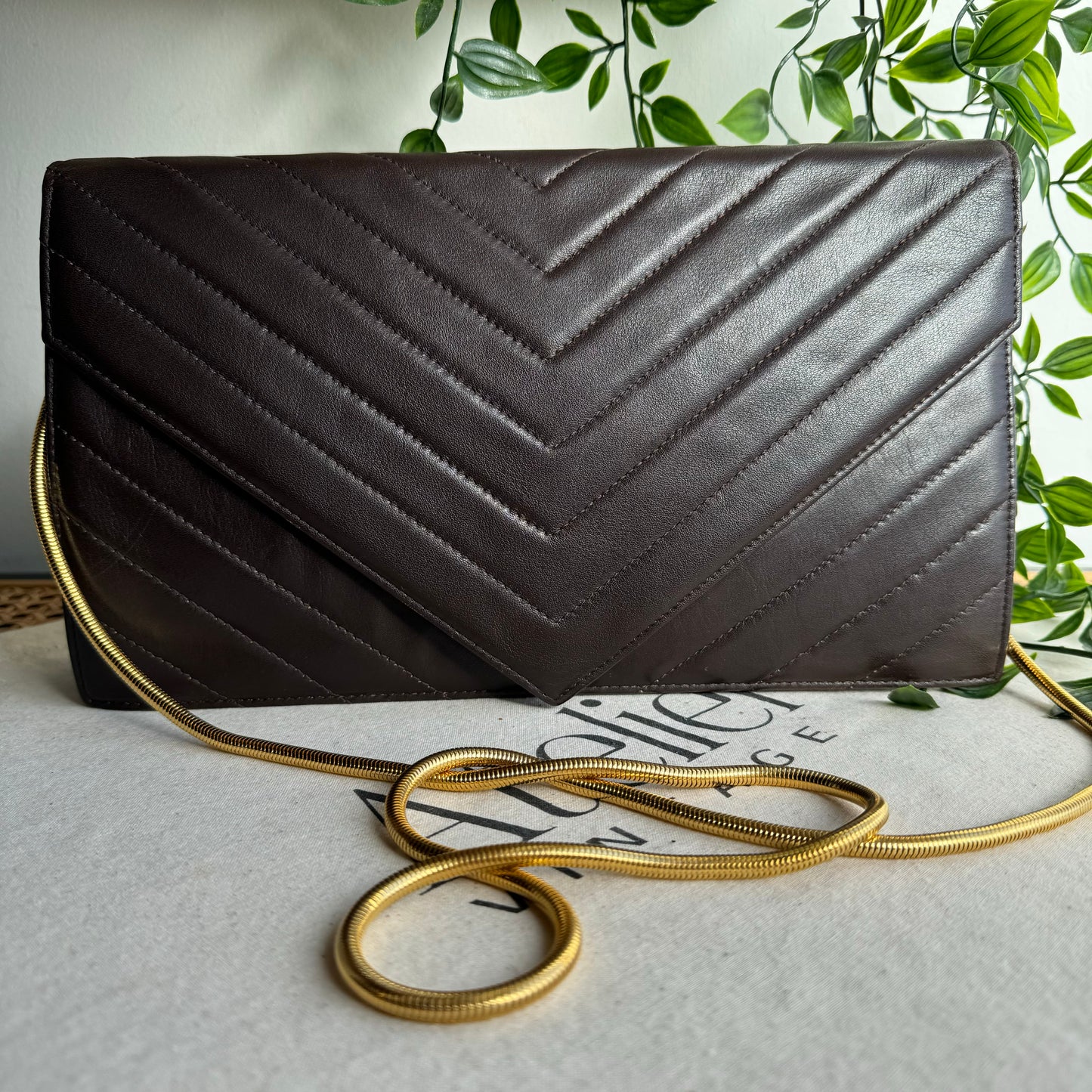 Saint Laurent 1980s Vintage Envelope Bag