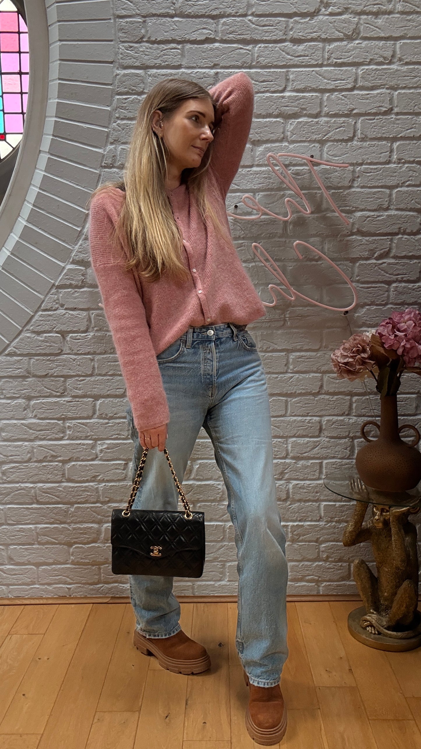 Chanel Early 1980s Rare Chanel Double Diamond Quilted Two Way Single Flap in black