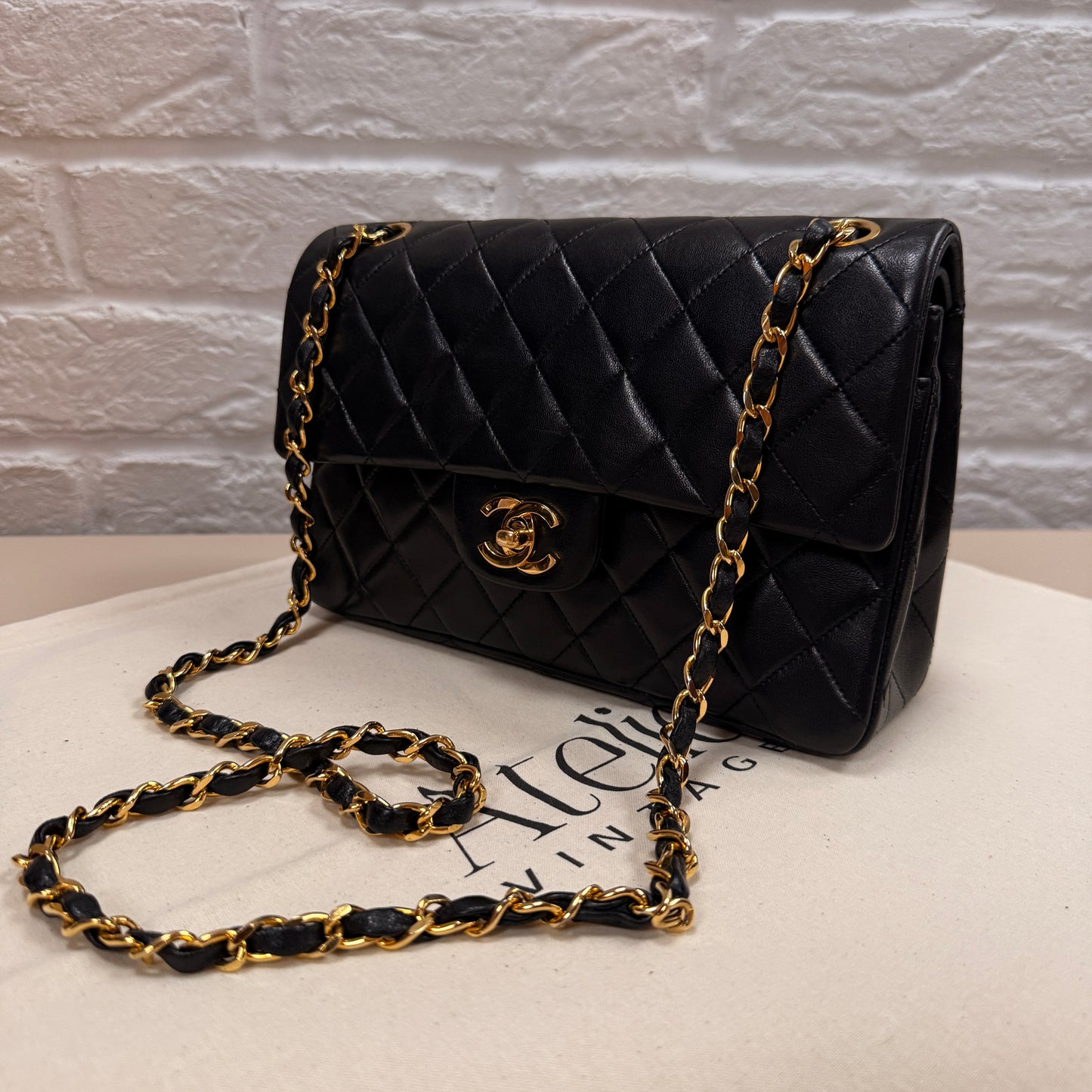 Chanel 1986 Black Classic Double Flap Small