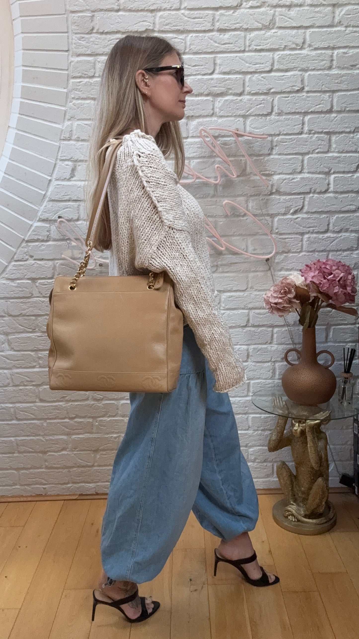 Chanel 1994 Triple CC Caviar Tote