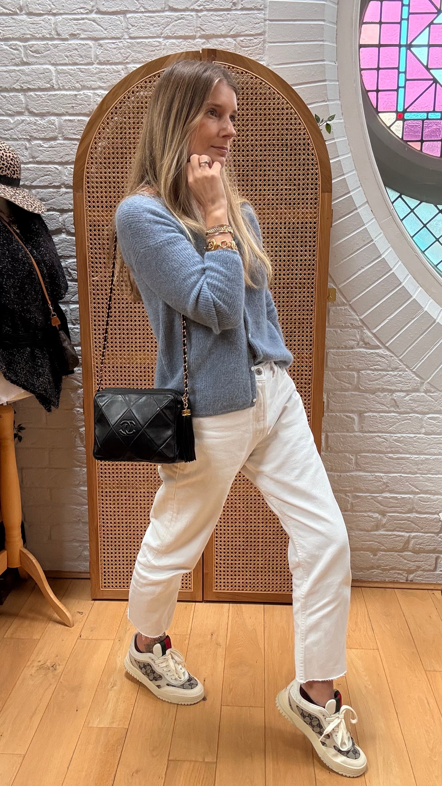 Chanel 1986 CC Quilted Black Tassel Camera bag