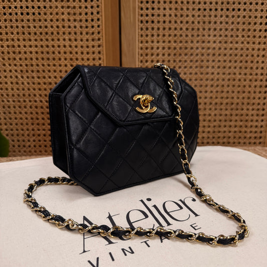 Chanel 1989 Rare Octagon Single Flap