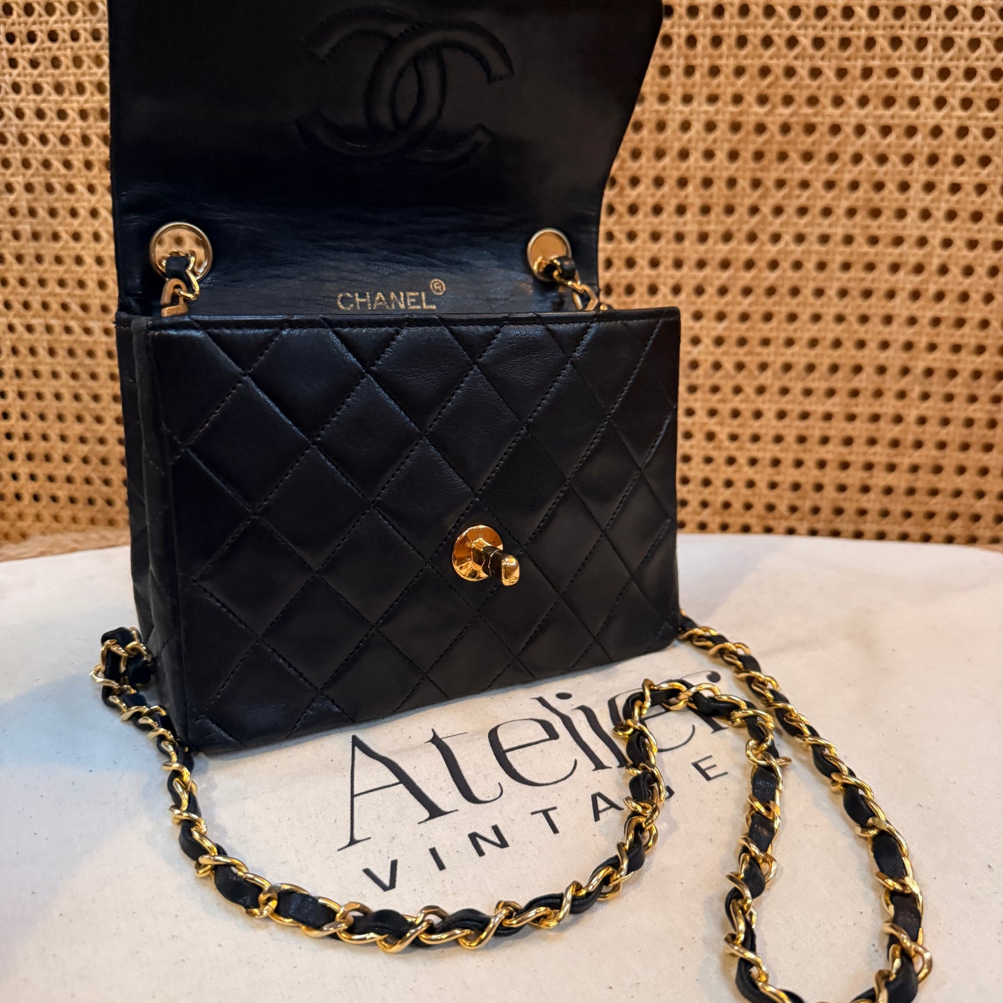 Chanel 1991 Classic Single Flap Square Small