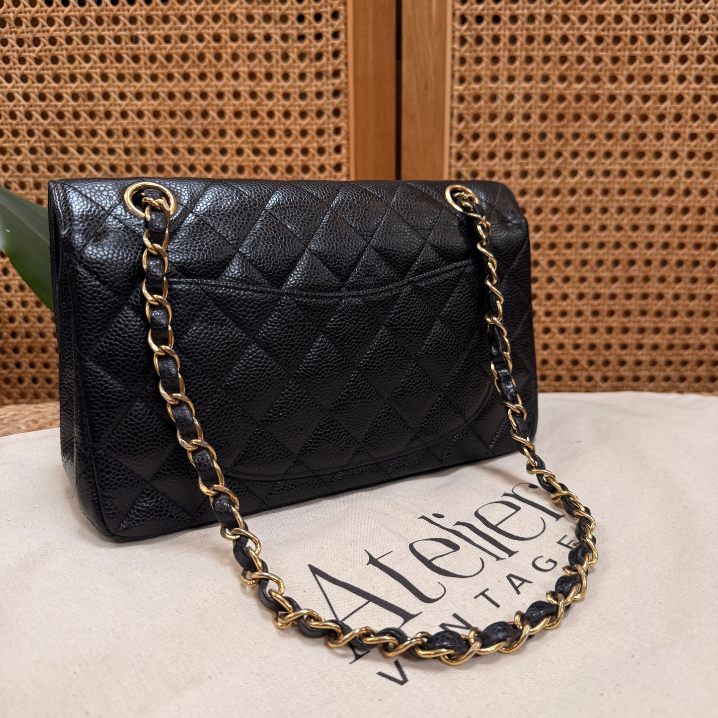 Chanel Rare 2006 Caviar Black Classic Double Flap Small