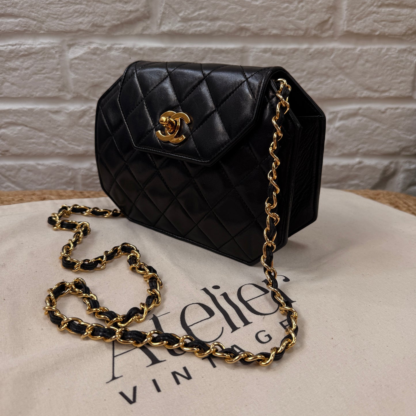 Chanel 1989 Rare Octagon Single Flap