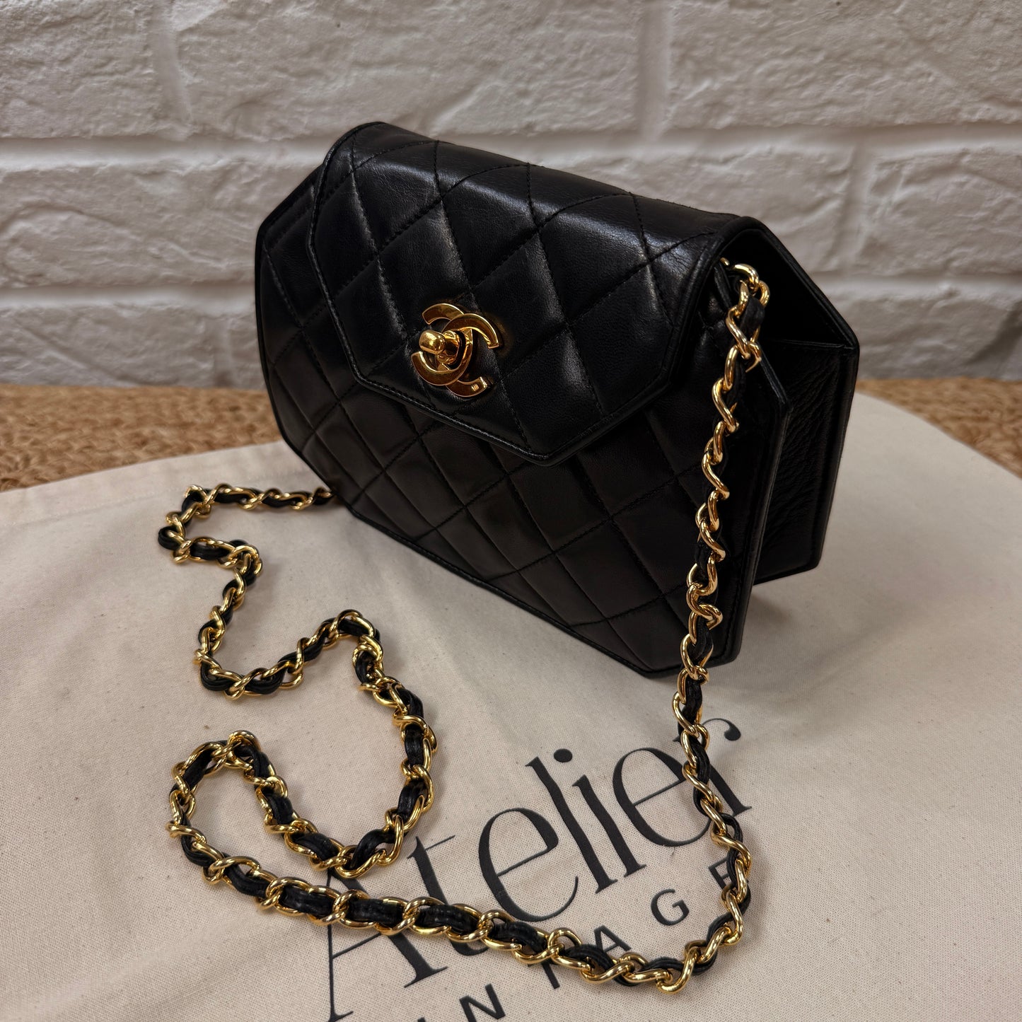 Chanel 1989 Rare Octagon Single Flap