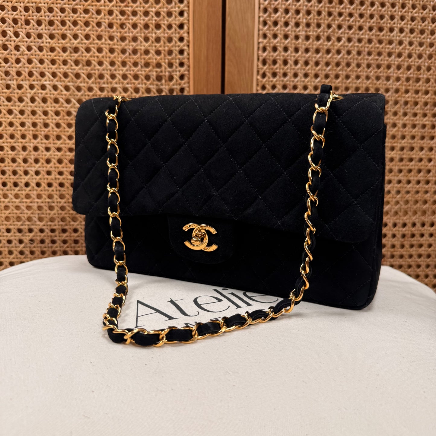 Chanel 2006 Ultra Rare Classic Double Flap Medium in Black Suede
