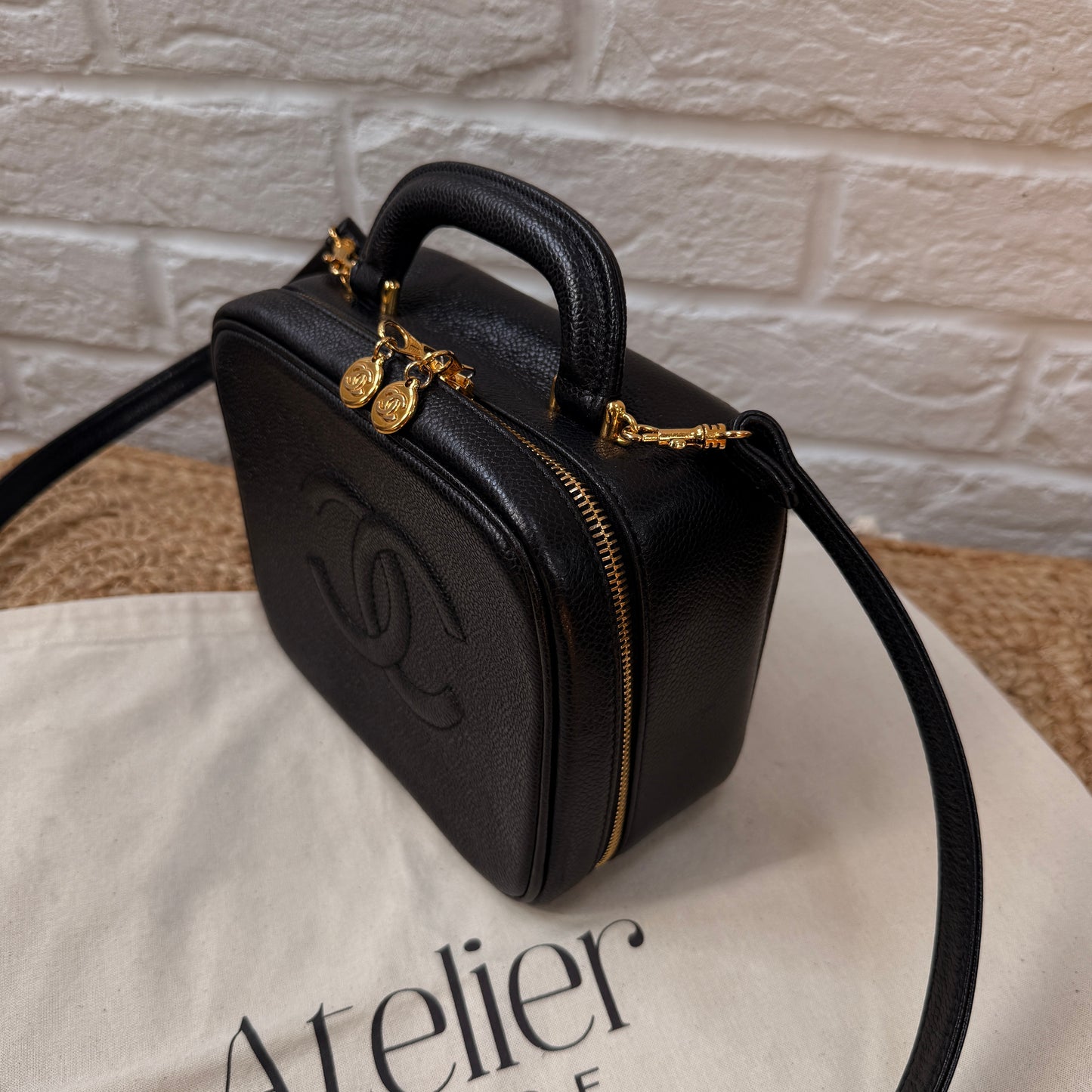 Chanel 1996 Vanity Style Two Way bag with pouch