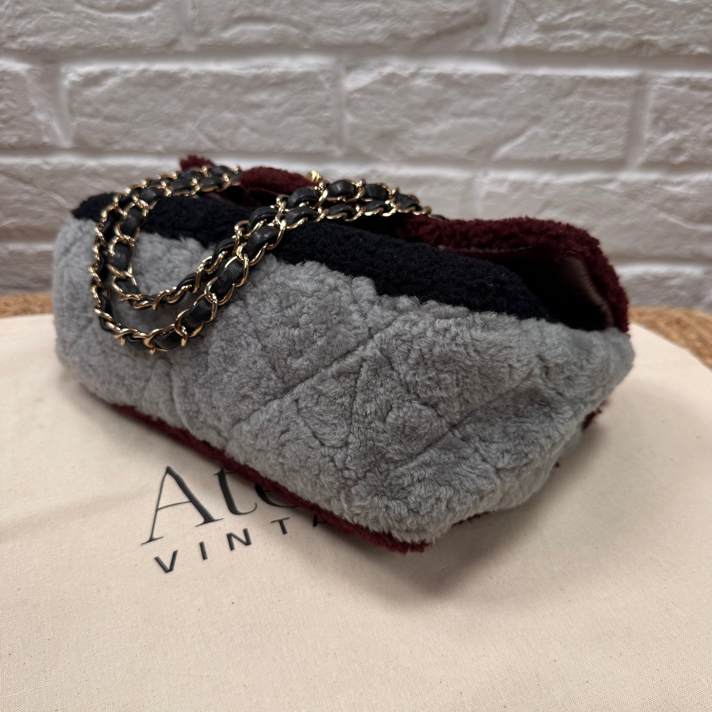 Chanel 2019 Shearling Tri Color Single Flap