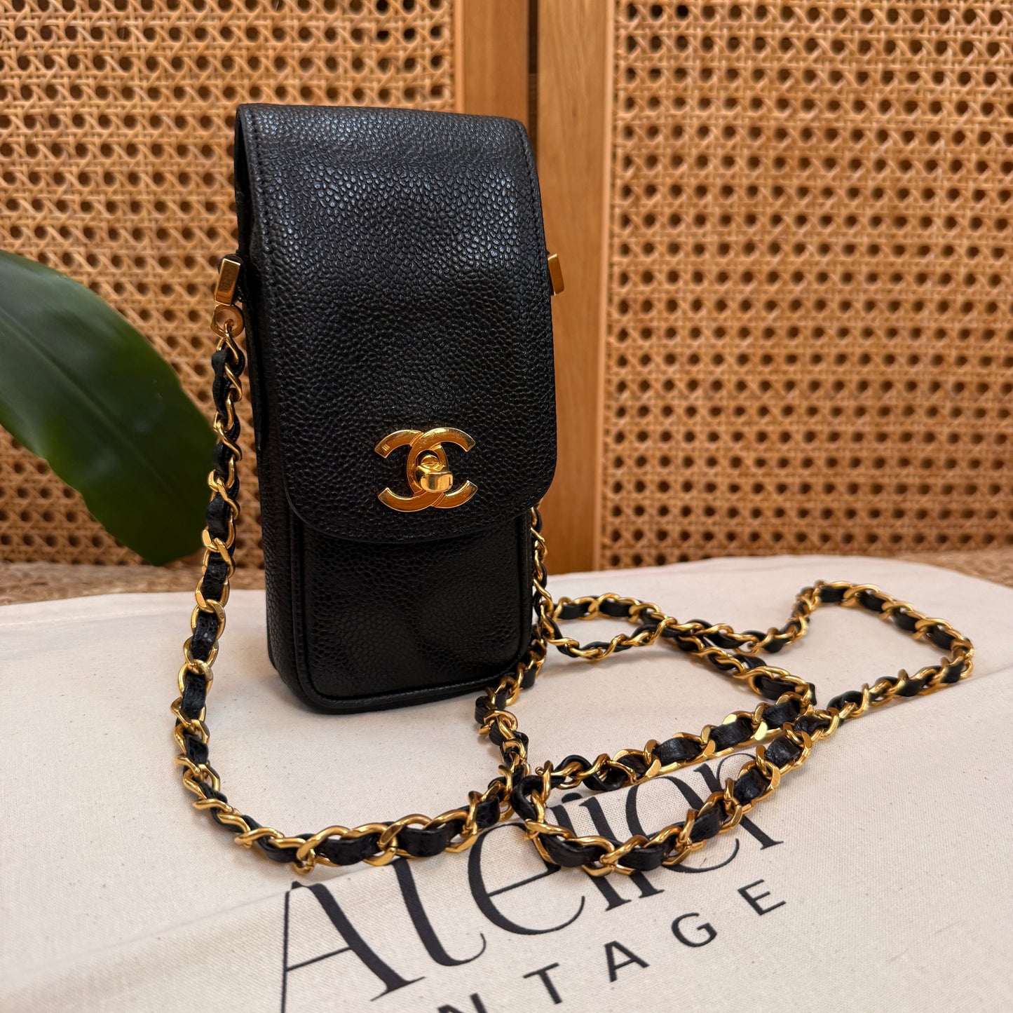 Chanel 1994 Caviar Pochette - Black Caviar Leather & 24k gold hardware