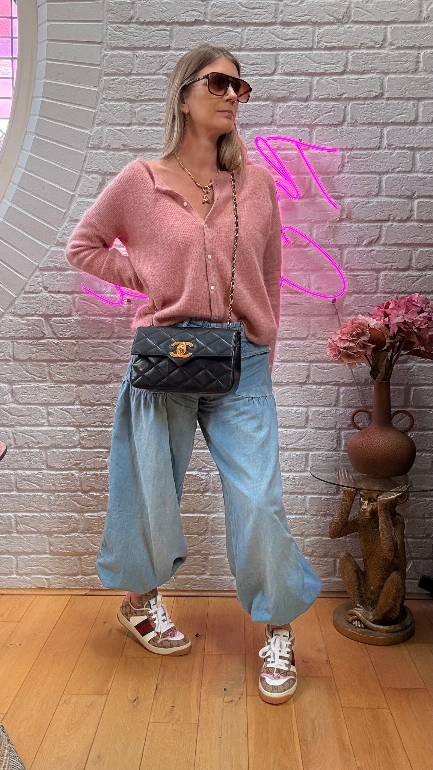 Chanel 1986 Black Limited Edition Jumbo CC Diamond Quilted Single Flap