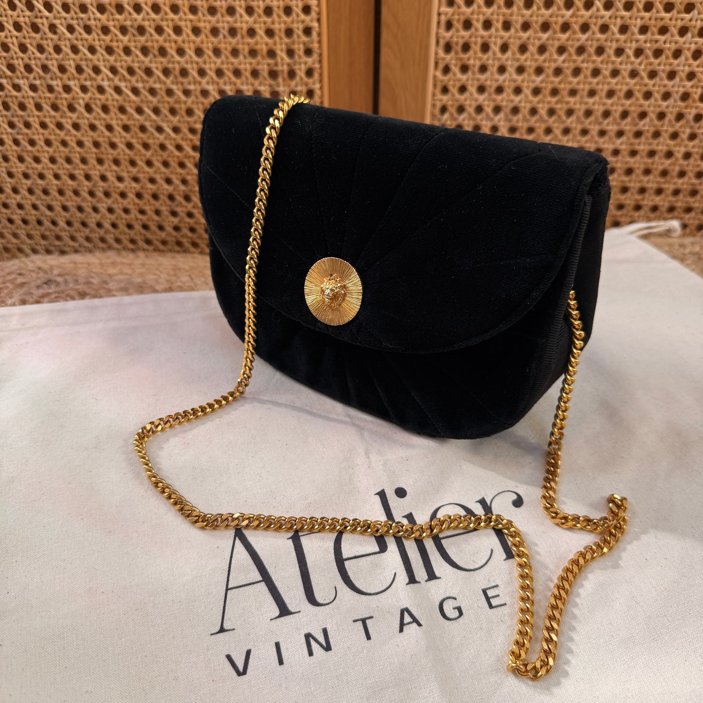 Chanel Early 1980s ULTRA RARE Sunburst Lions Head Single Flap