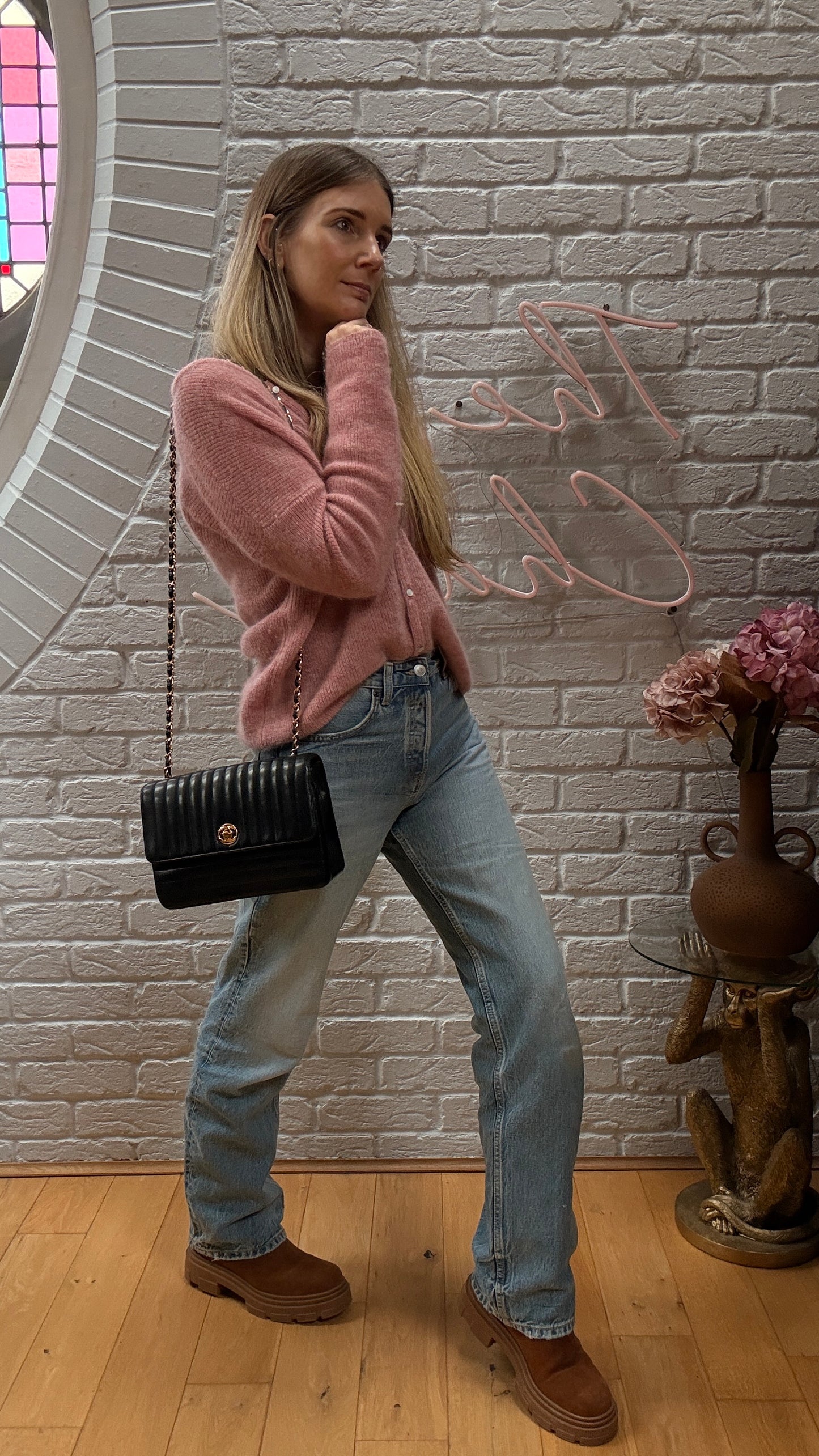 Chanel 1989 Rare Chanel Paris Limited Edition vertical quilted Single Flap in black