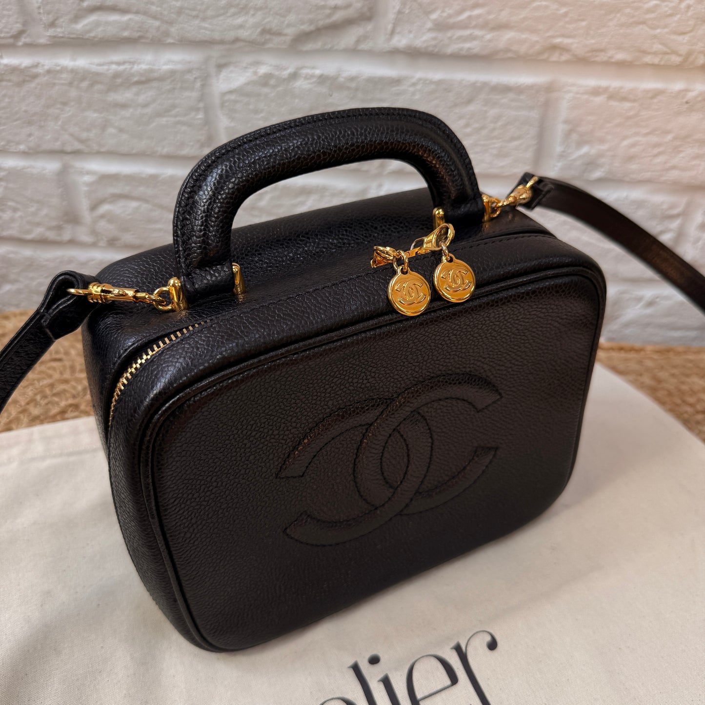 Chanel 1996 Vanity Style Two Way bag with pouch