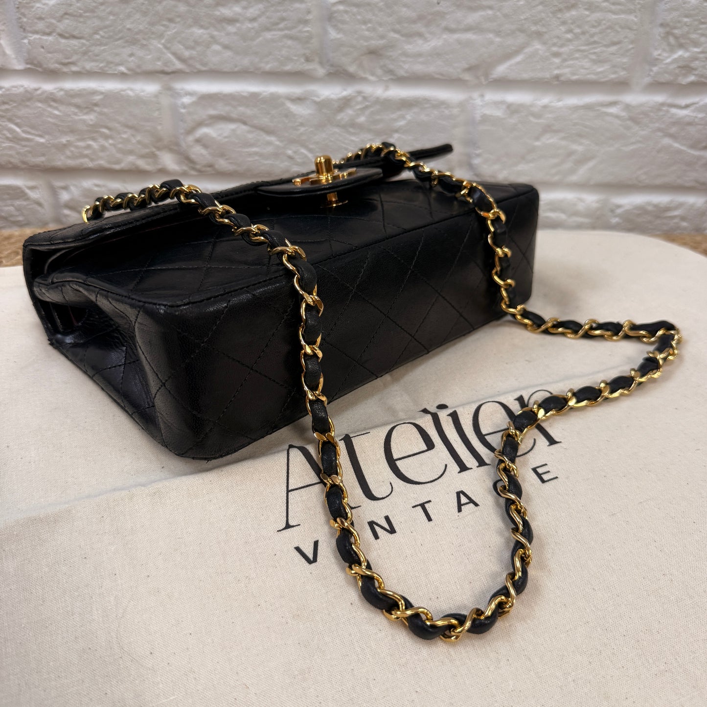 Chanel 1986 Black Classic Double Flap Small