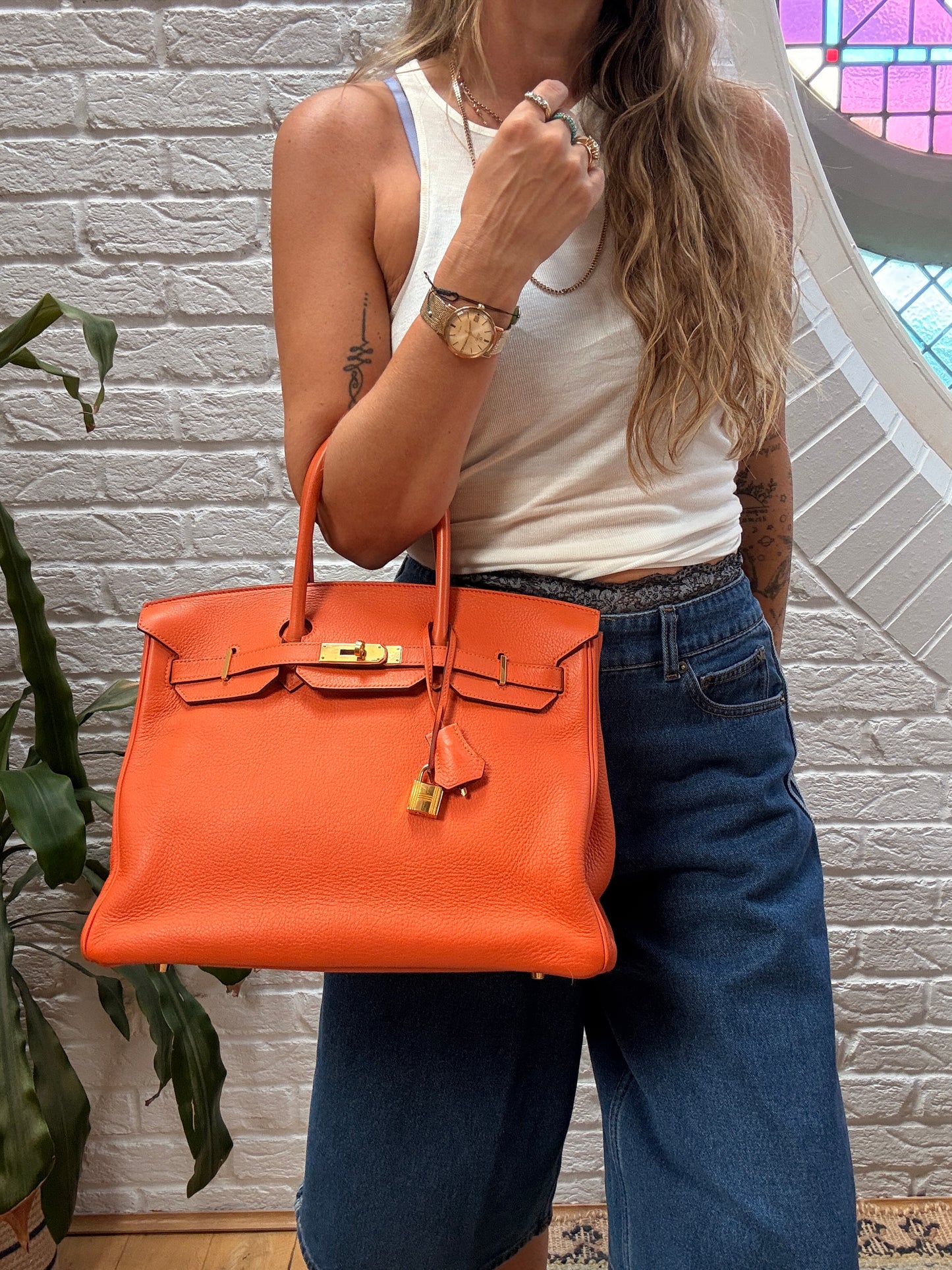 Hermes Birkin 35 Clemence Leather 2011