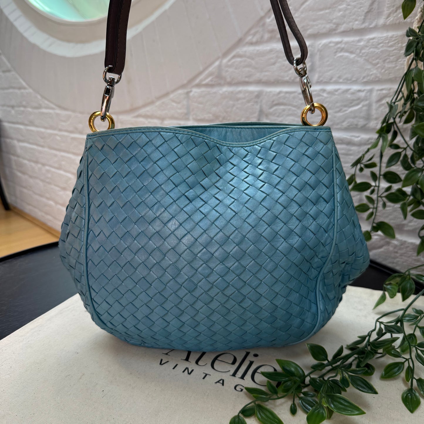 Bottega Veneta 1980s Intrecciato Leather Tote