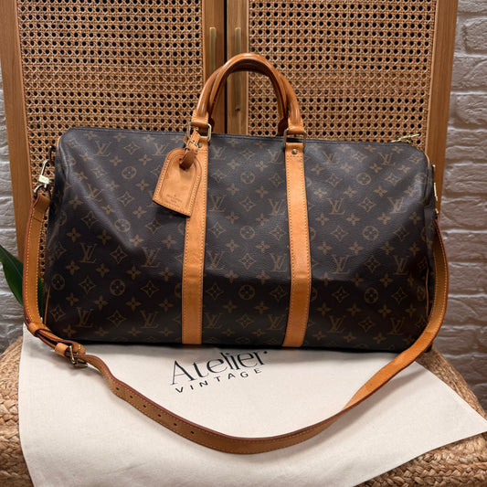 Louis Vuitton 2004 Keepall Bandoulier 50 with luggage tag & handle strap