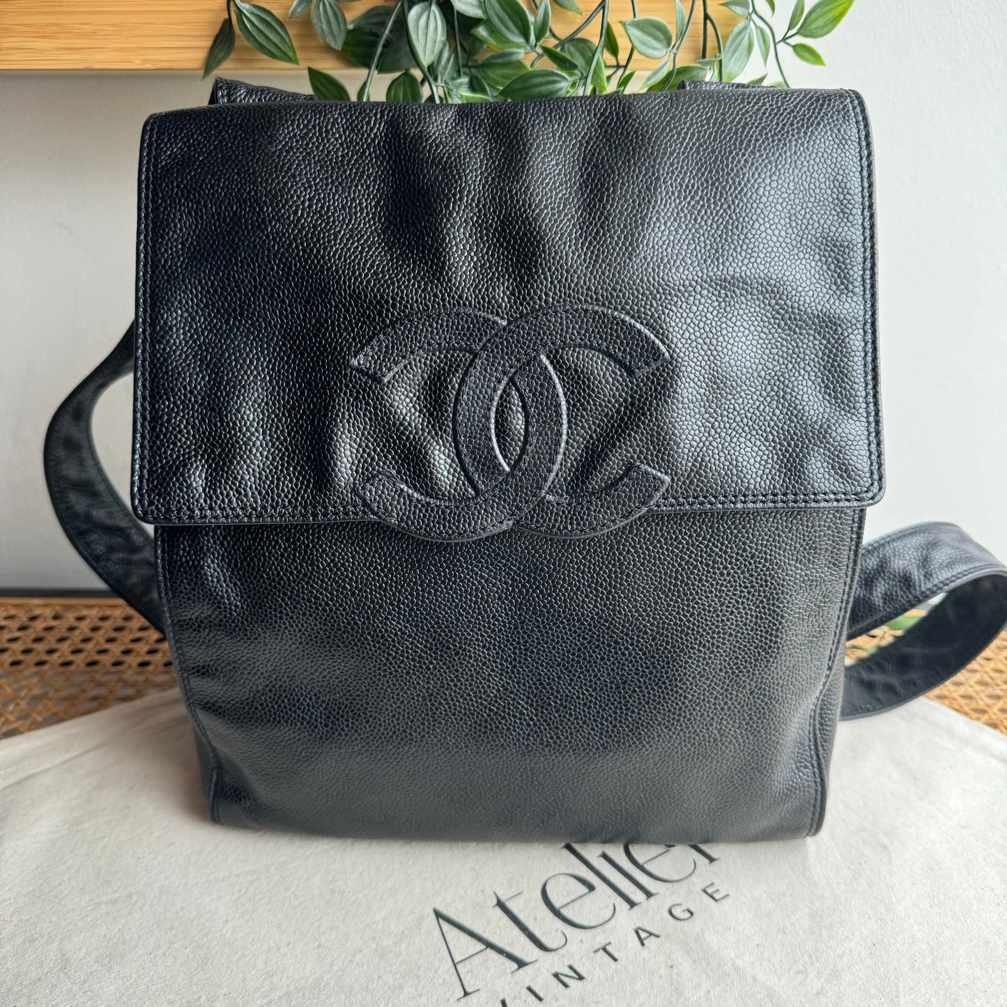 Chanel 2000 CC Quilted Caviar Back Pack